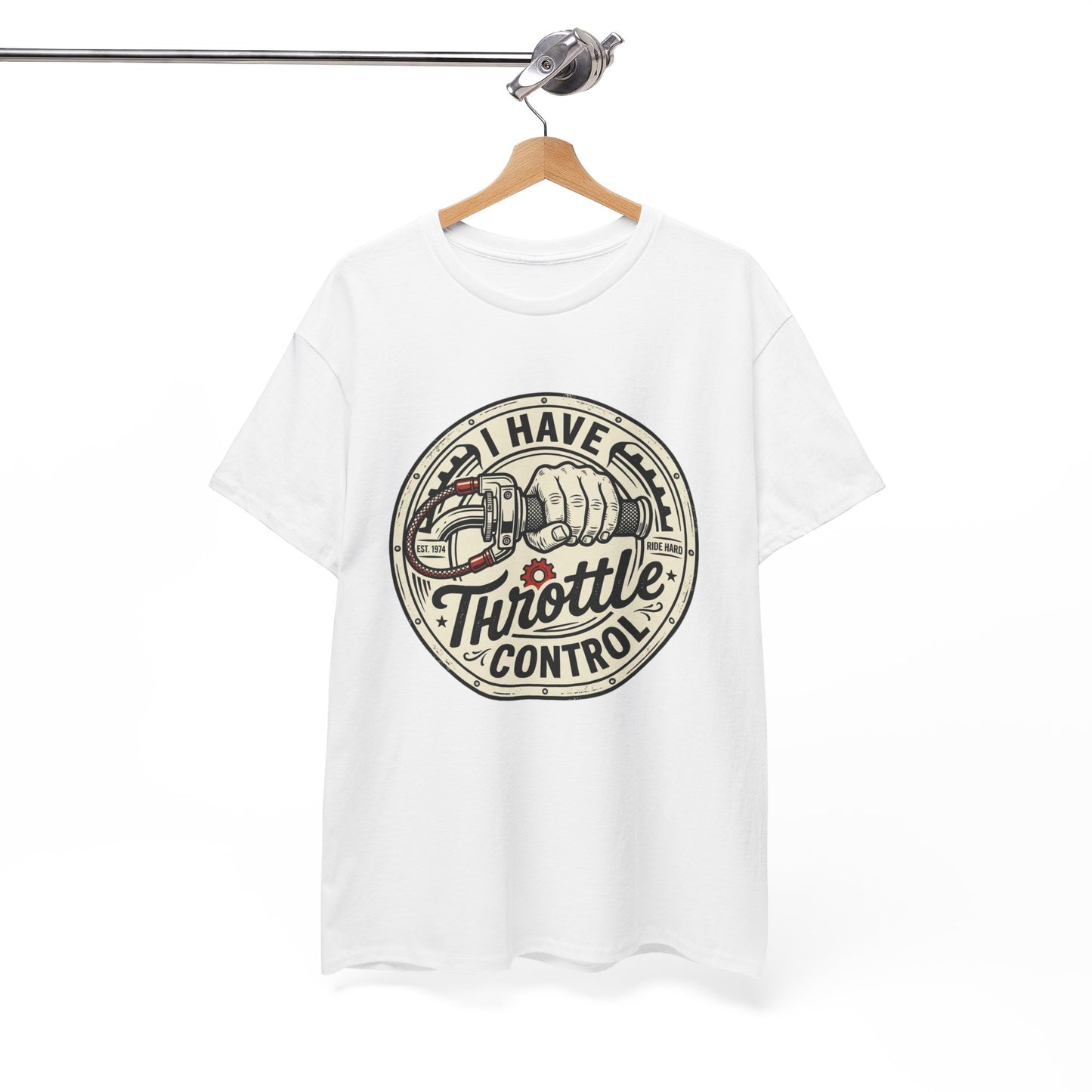 Throttle Control T-Shirt — "I Have Throttle Control" Vintage Motorcycle Tee
