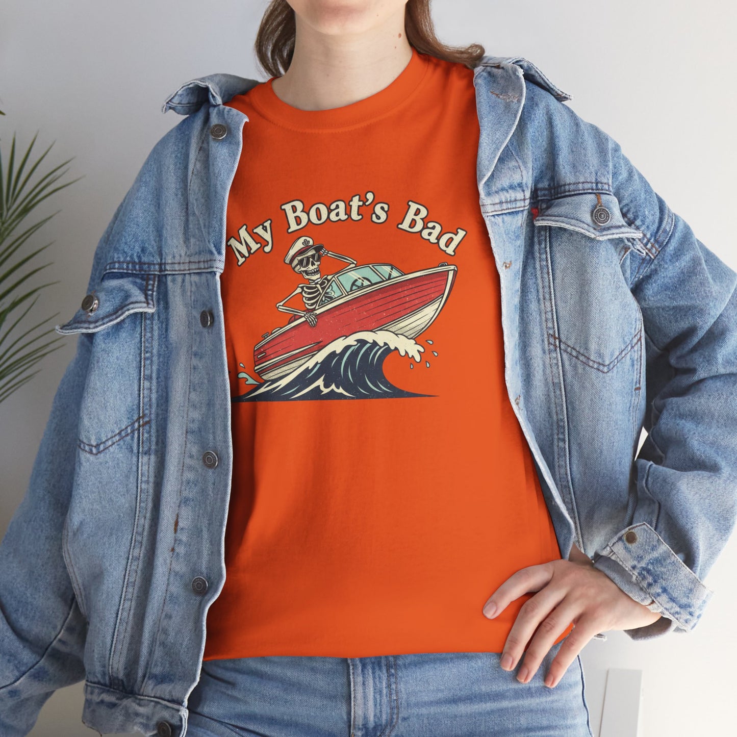 Boat Dad T‑Shirt – “My Boat's Bad” Funny Boating Tee for Dads & Fishermen