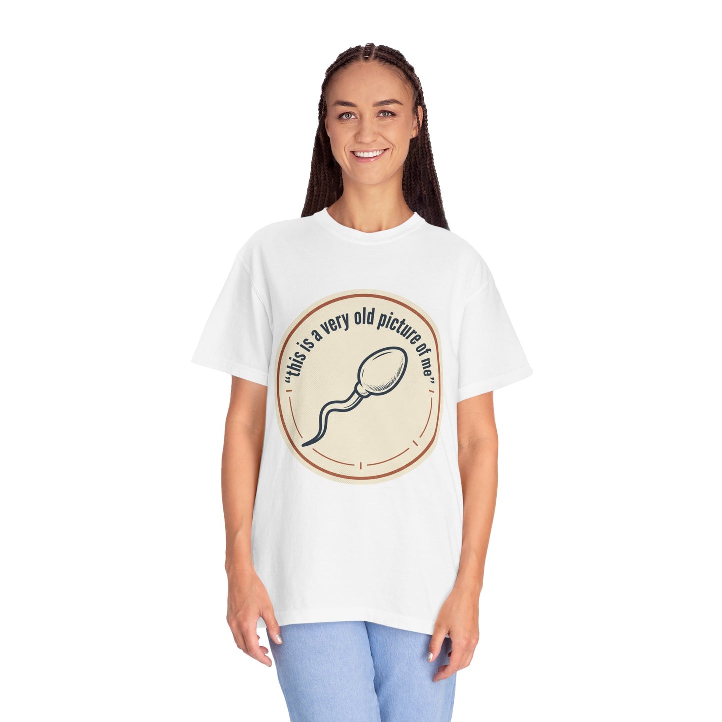 Vintage Sperm Graphic T-Shirt — "this is a very old picture of me"