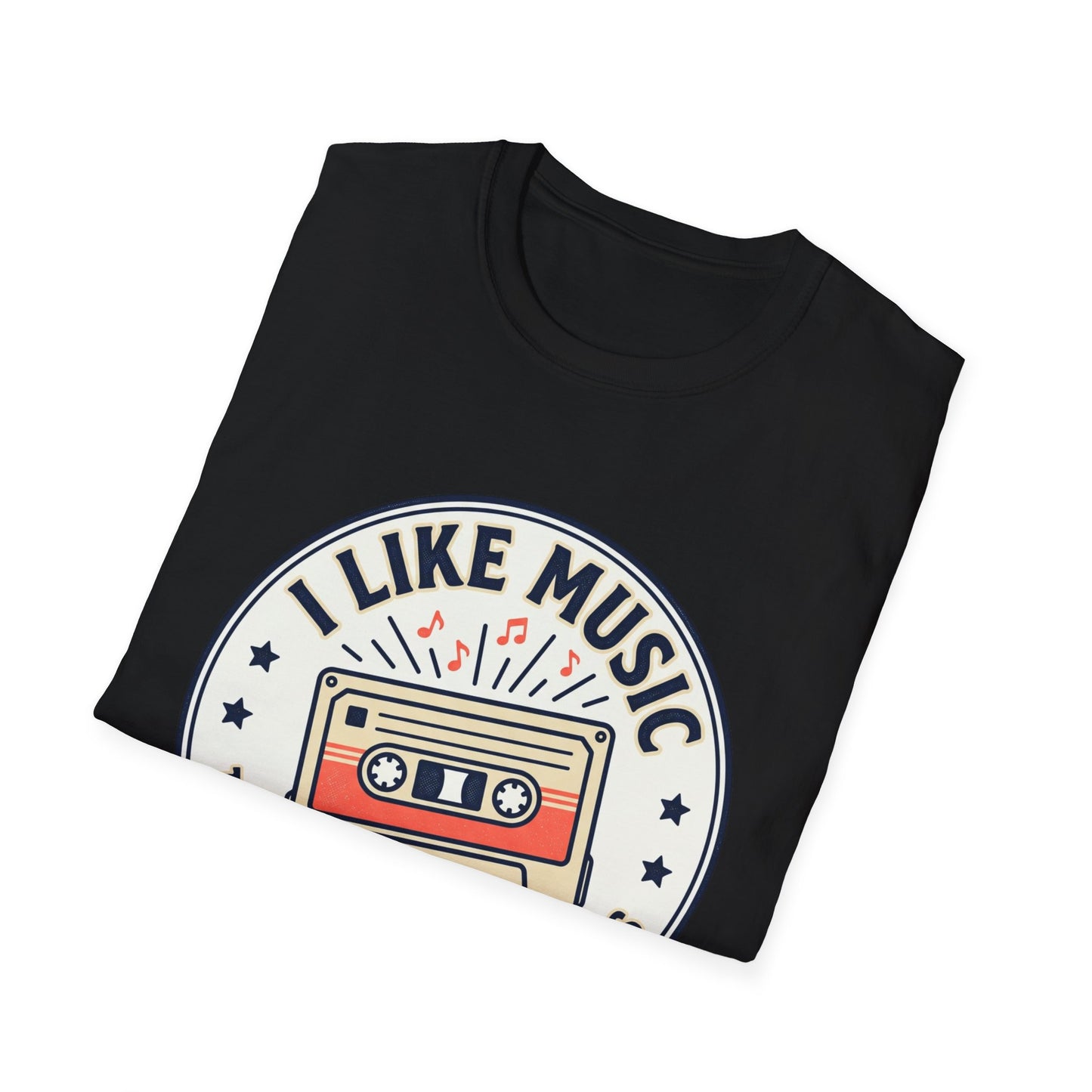 Retro Cassette T-Shirt — "I Like Music That Sings to the Pants" Vintage Music Tee