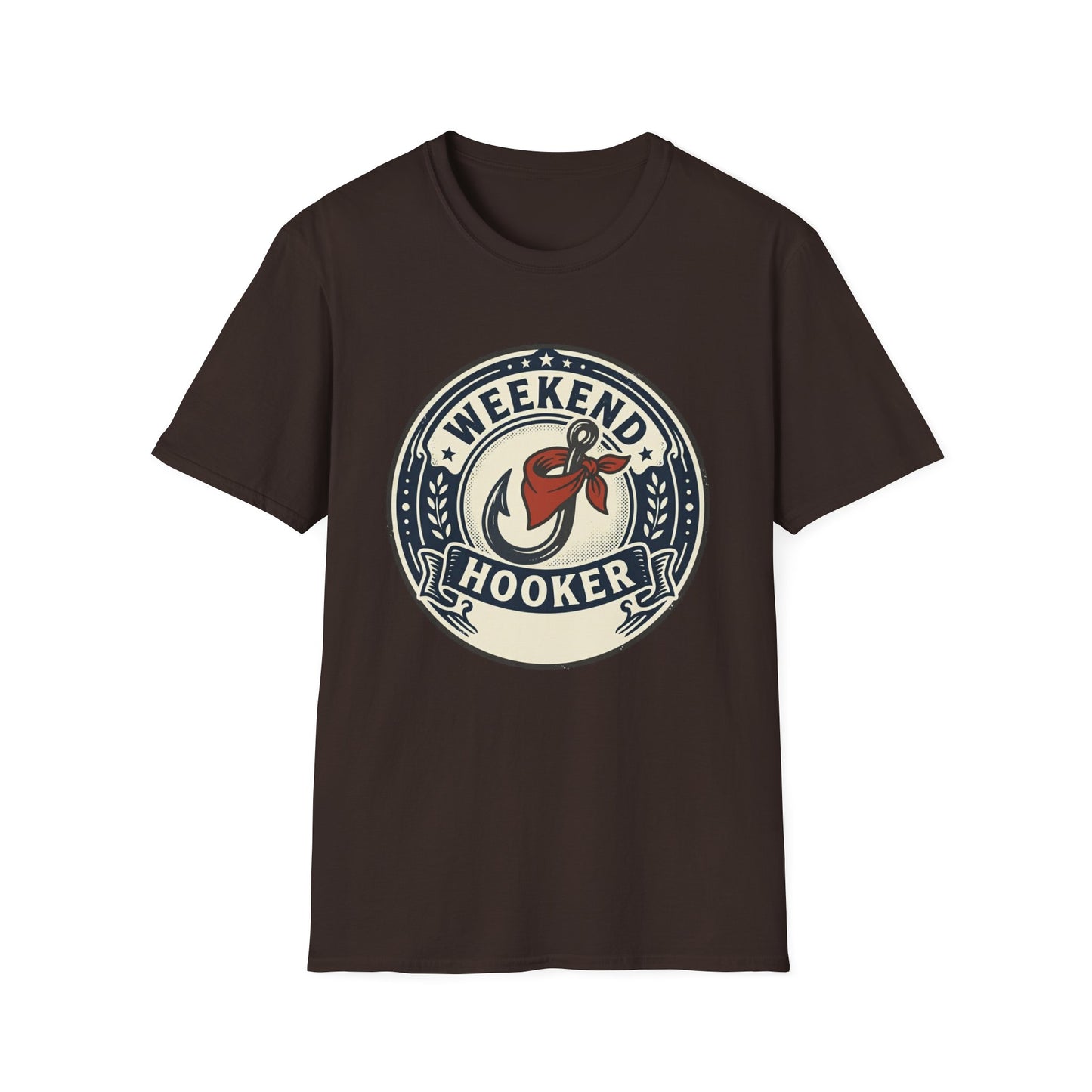 Weekend Hooker Fishing T-Shirt — Retro Angler Logo Tee