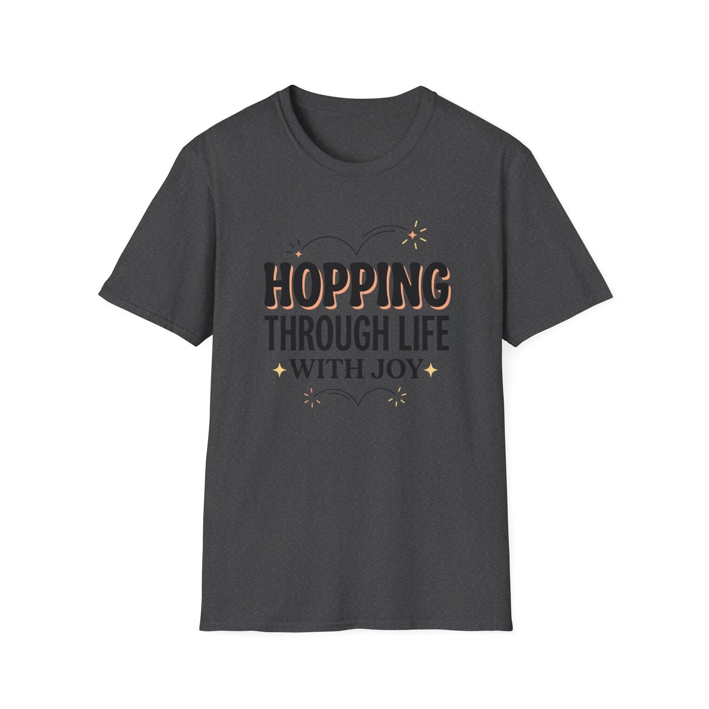 Hopping Through Life Tee — "Hopping Through Life with Joy" Inspirational Graphic T-Shirt