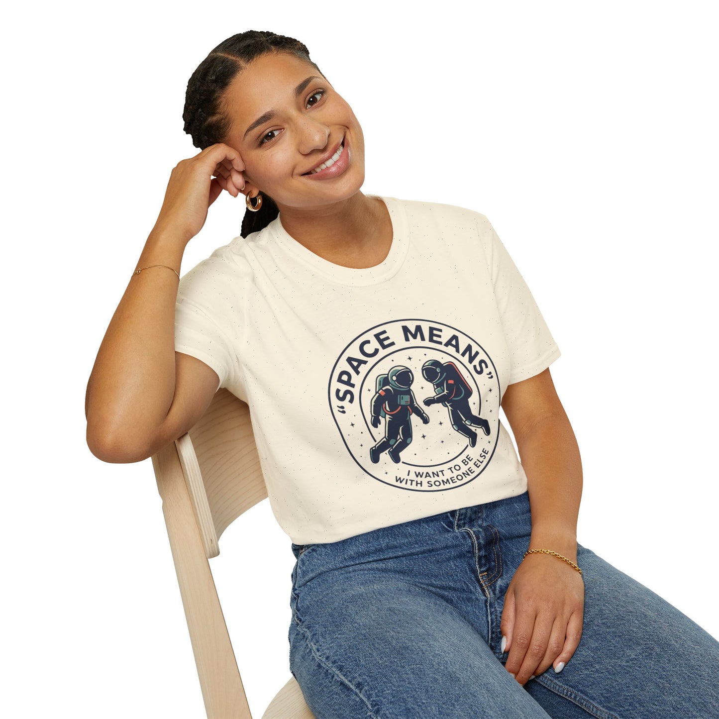 Astronaut Couple T-Shirt — “Space Means I Want To Be With Someone Else” Graphic Tee