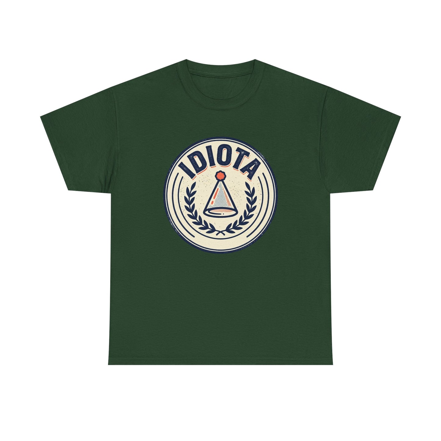 Idiota Crest T-Shirt — Vintage Emblem Graphic Tee