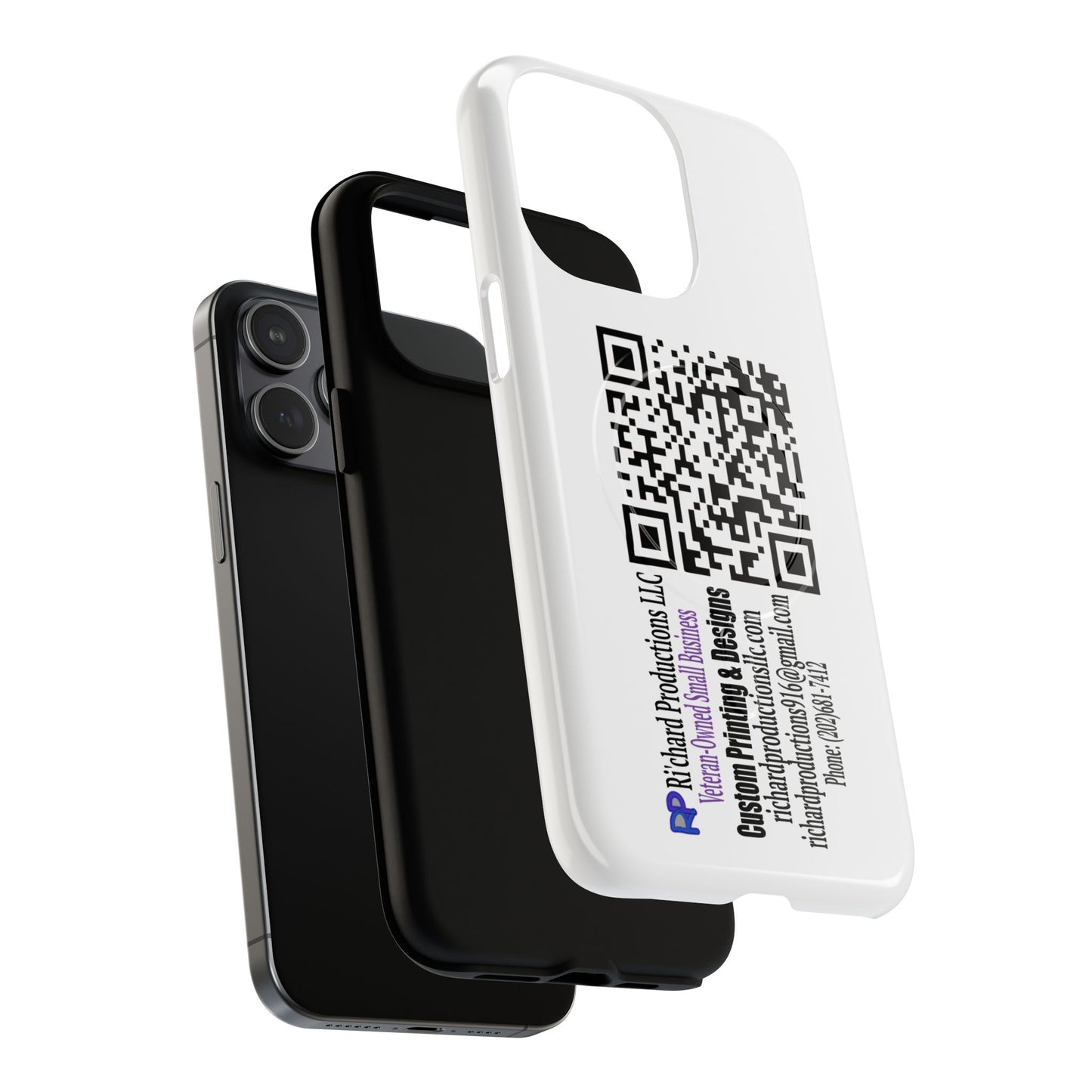 Magnetic QR Code Phone Case — Tough Protective Magnetic Phone Cover with Scannable QR Design Printify