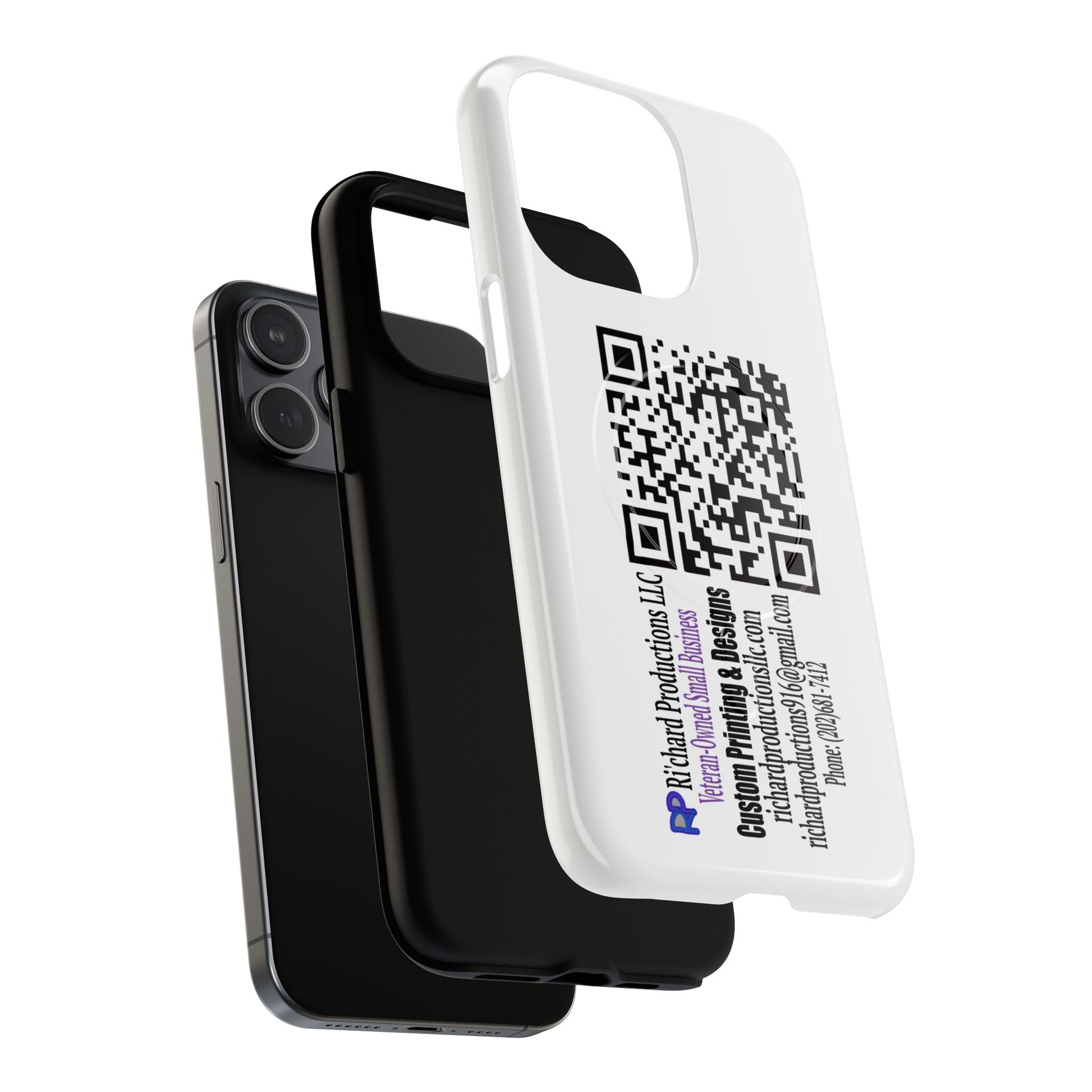 Magnetic QR Code Phone Case — Tough Protective Magnetic Phone Cover with Scannable QR Design Printify