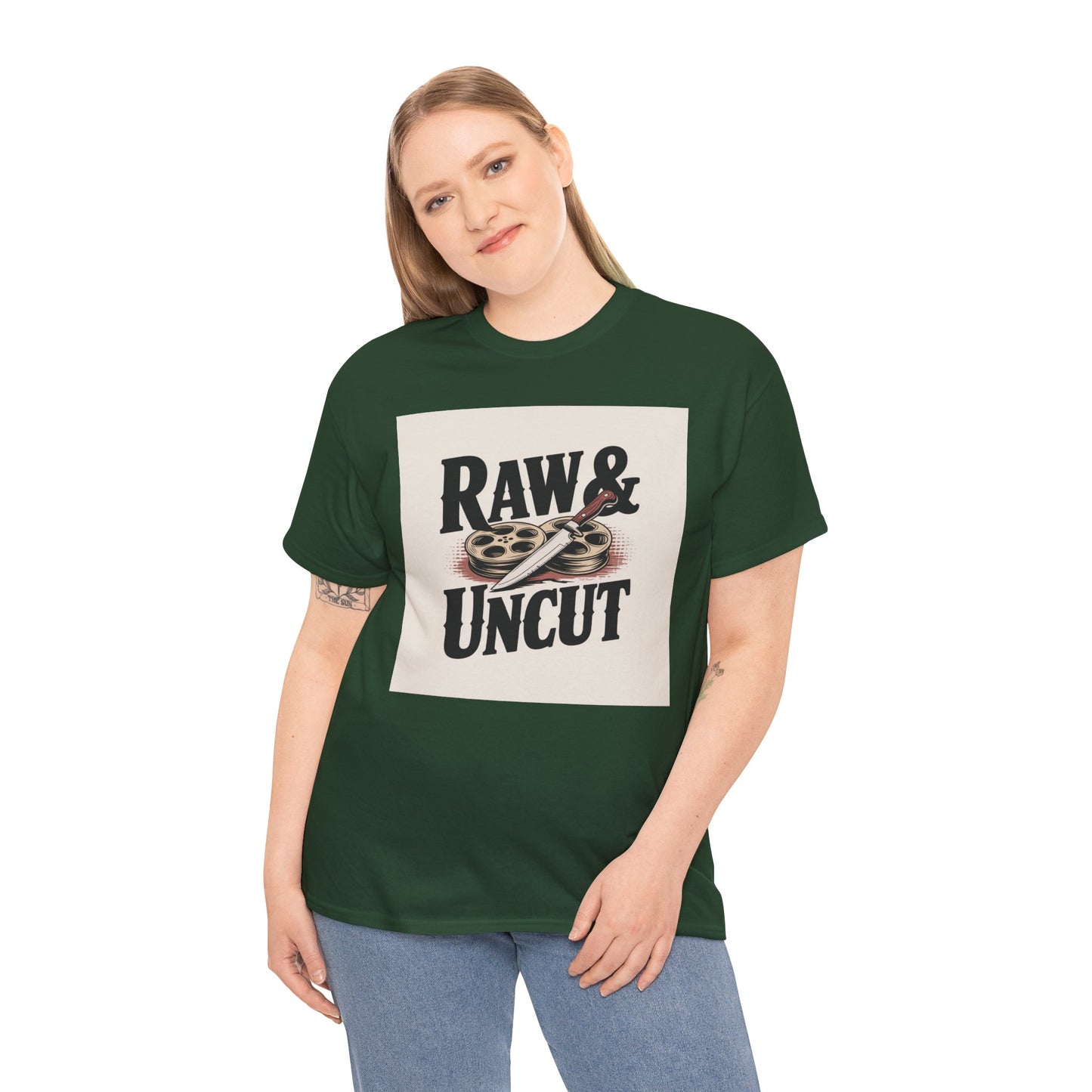 Raw & Uncut Graphic Tee — Vintage Film Reel Movie Lover T-Shirt