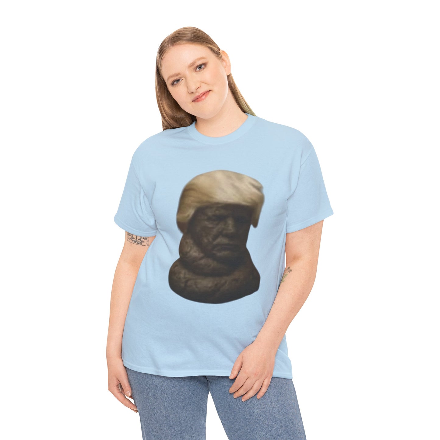 Graphic Tee — Bronze Bust Illustration T‑Shirt