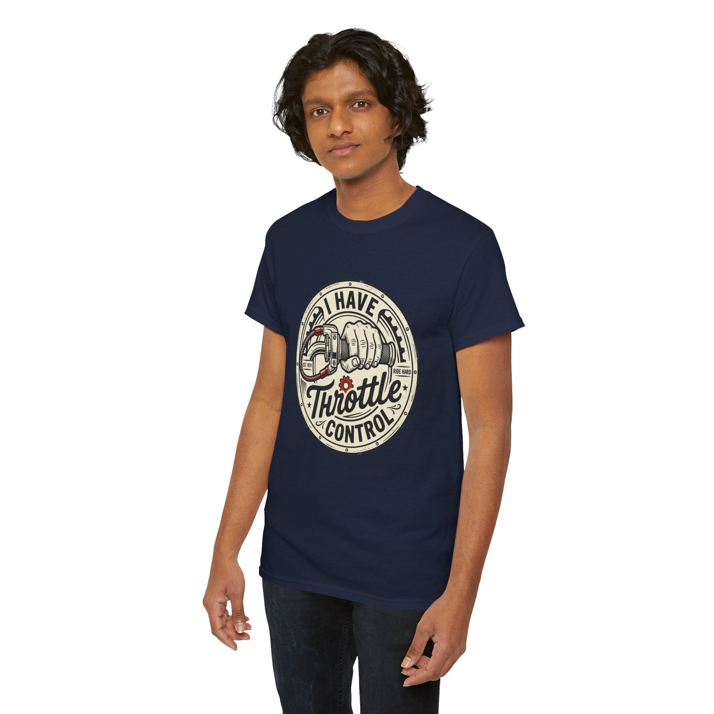 Throttle Control T-Shirt — "I Have Throttle Control" Vintage Motorcycle Tee