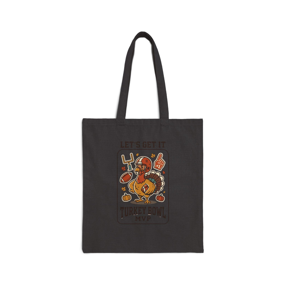Turkey Bowl MVP Tote | Thanksgiving tote, fall harvest illustration