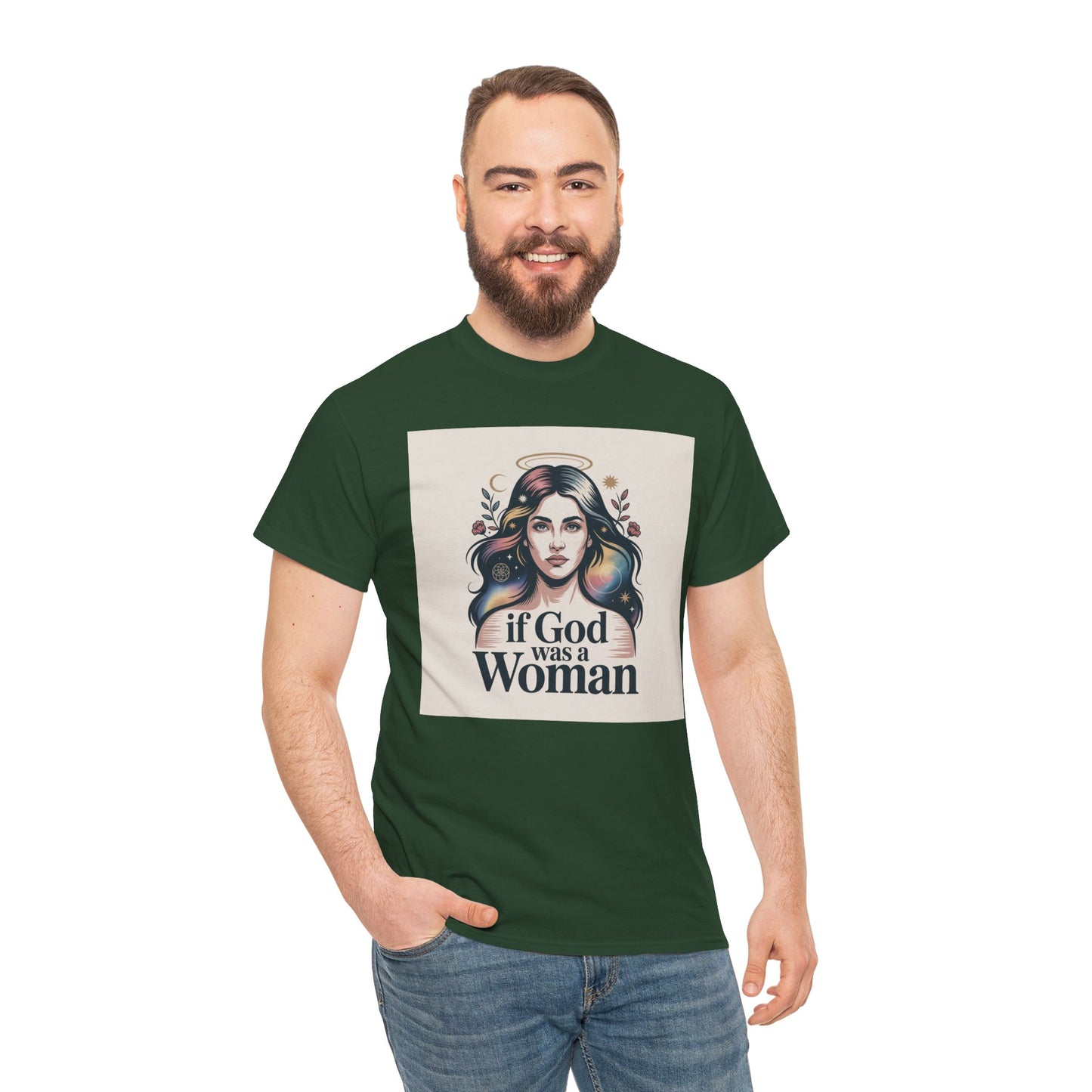 If God Was a Woman T-Shirt — Feminist Retro Portrait Tee