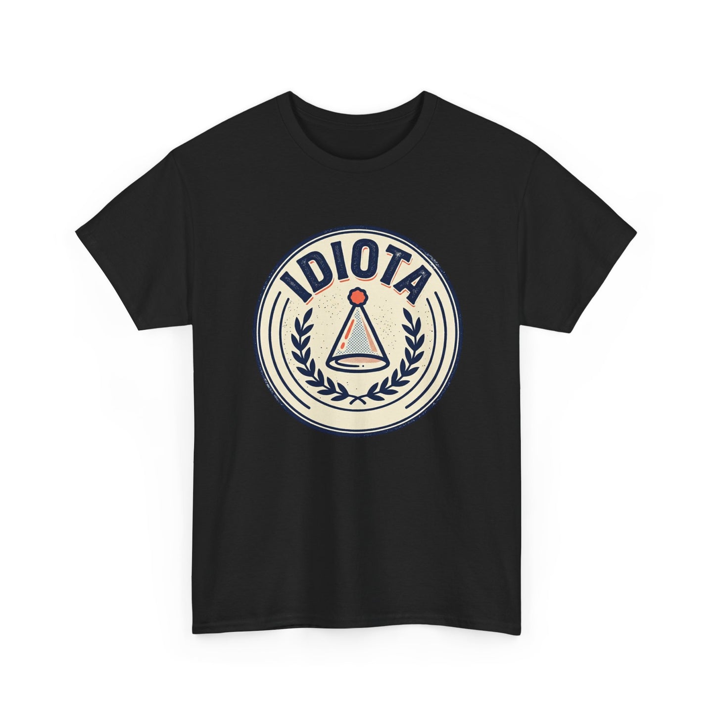 Idiota Crest T-Shirt — Vintage Emblem Graphic Tee