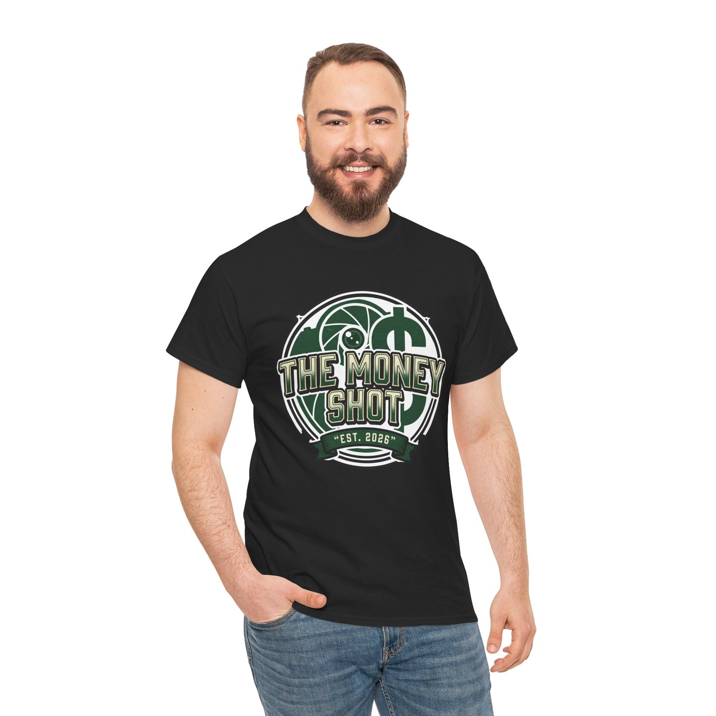 The Money Shot Graphic Tee — Retro Dollar Logo T-Shirt