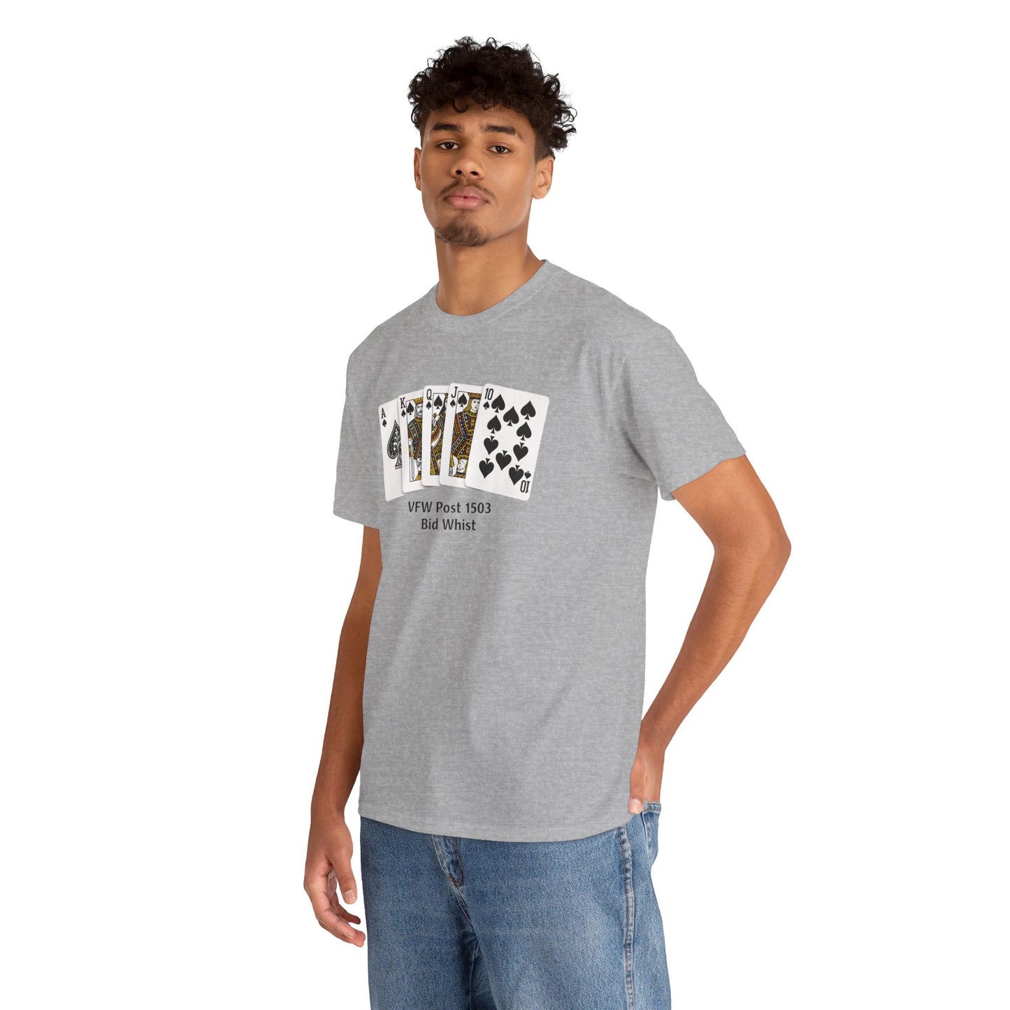 Bid Whist Card Tee — VFW Post 1501 Poker Night T-Shirt
