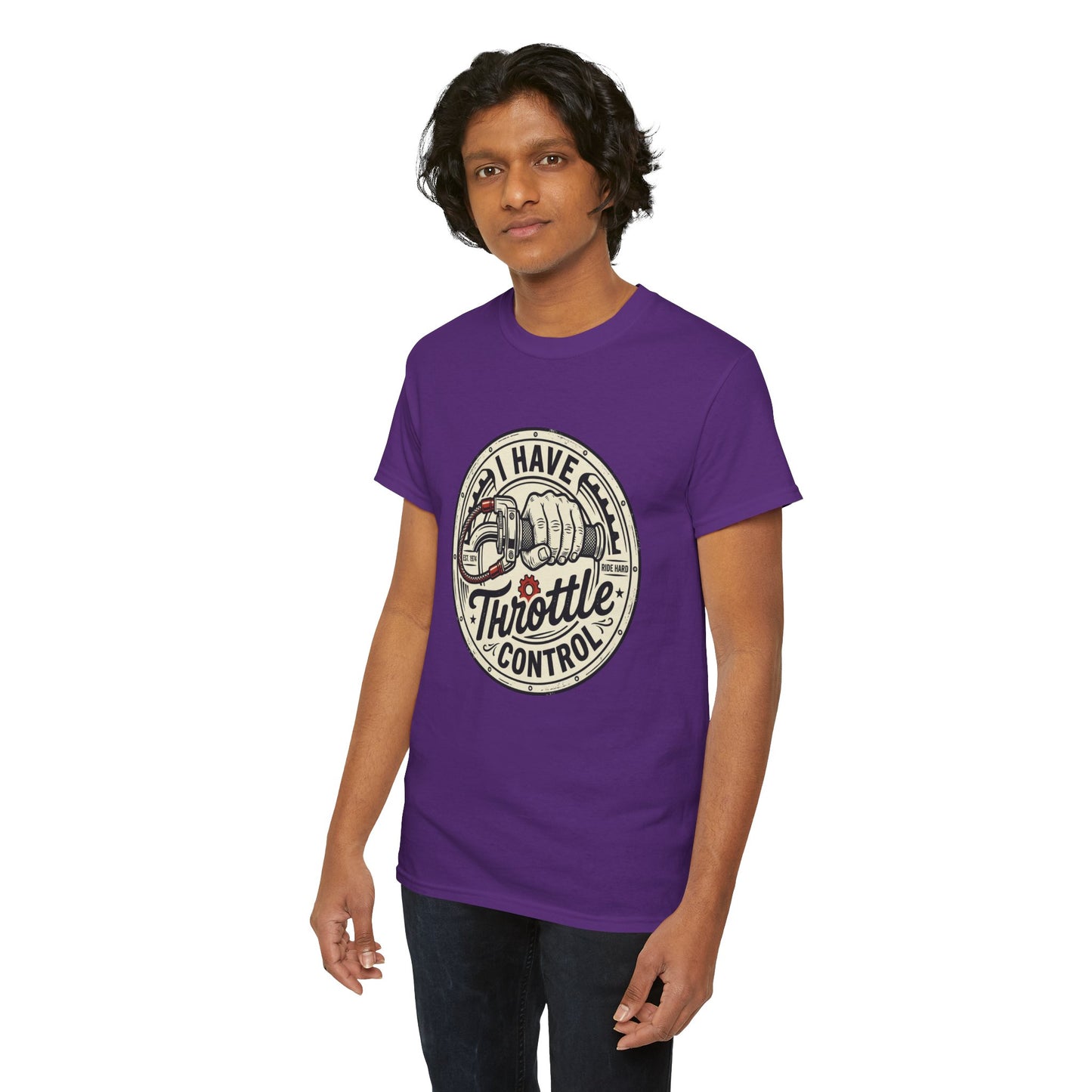 Throttle Control T-Shirt — "I Have Throttle Control" Vintage Motorcycle Tee