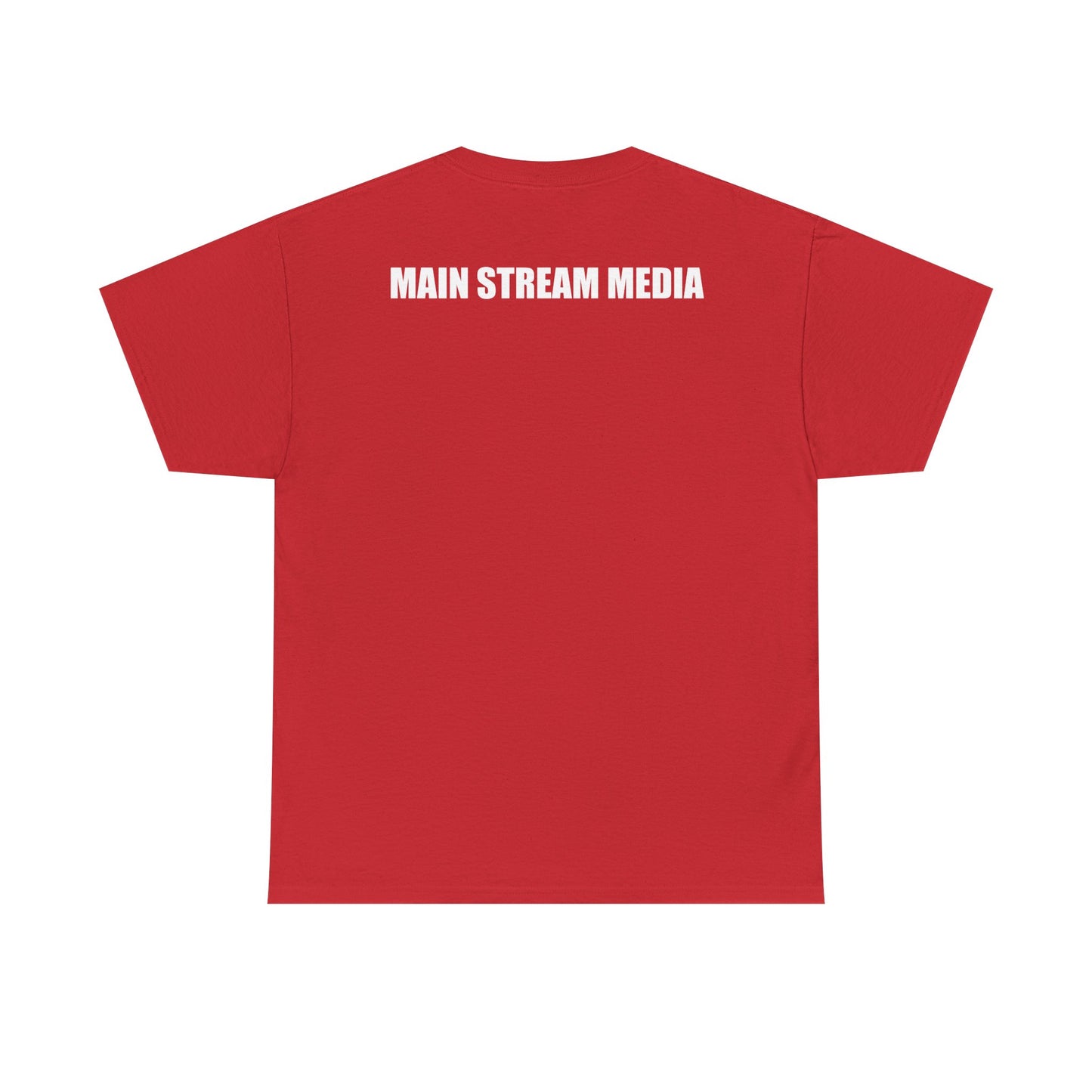 Main Stream Media Graphic Tee — Bold Statement Black T‑Shirt