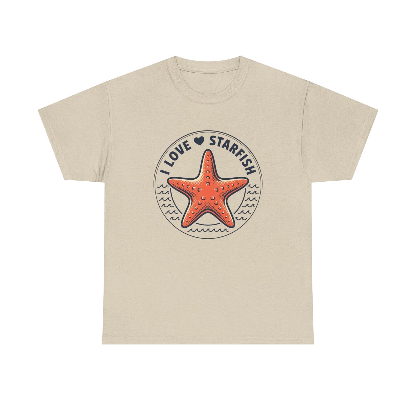 Starfish Tee — "I Love Starfish" Beach Graphic T-Shirt