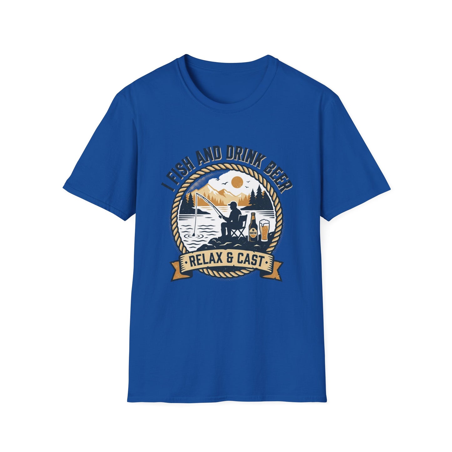 Fishing & Beer T-Shirt — "I Fish and Drink Beer" Relax & Cast Graphic Tee