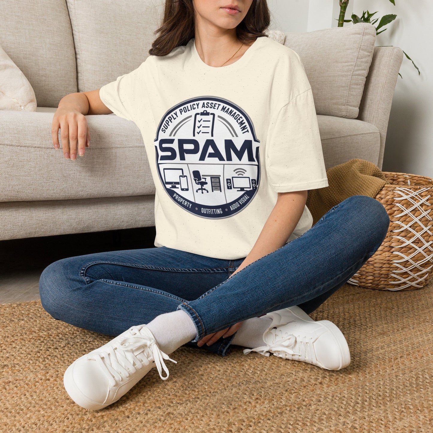 SPAM Supply Policy Asset Management T-Shirt — Logistics/ IT / Admin Graphic Tee