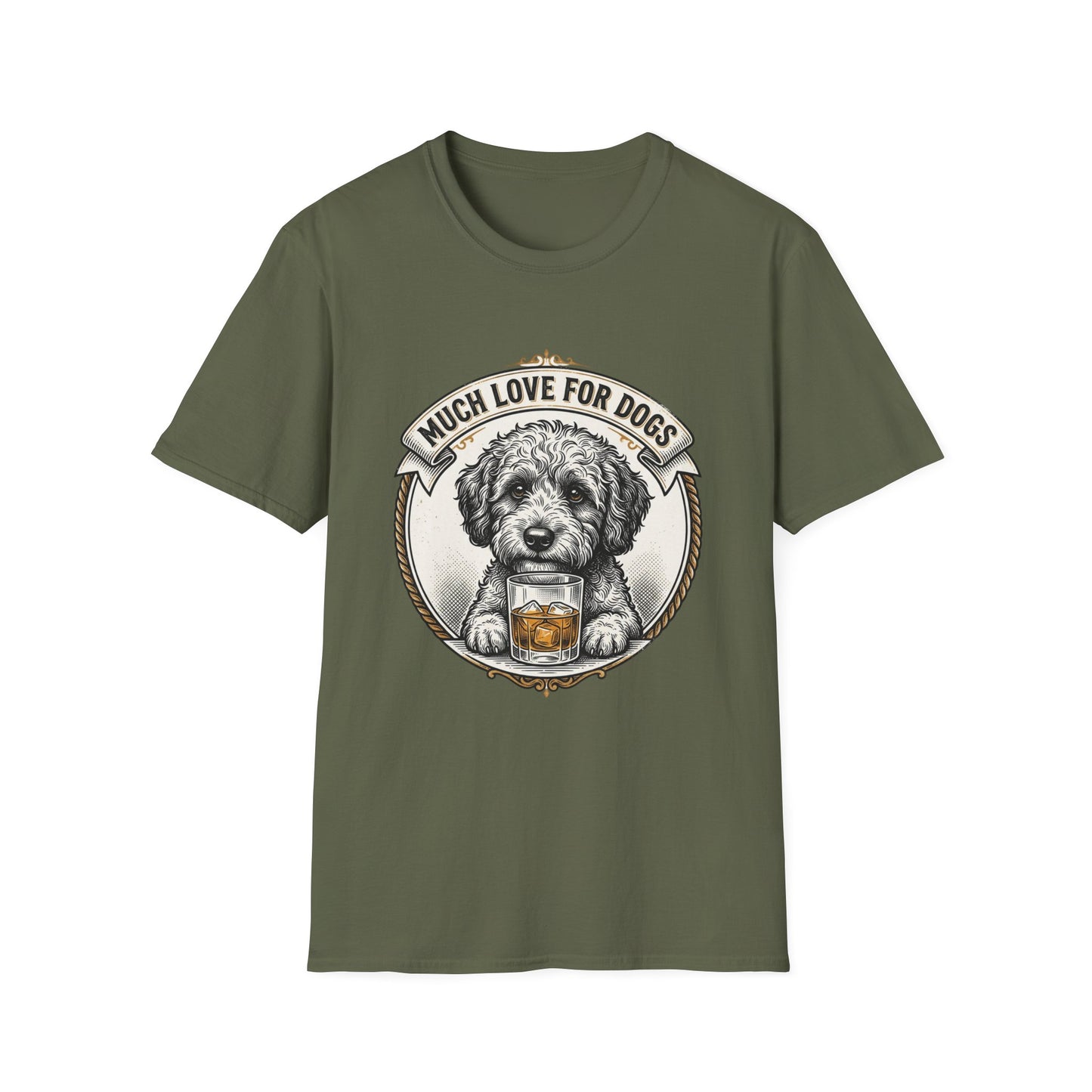 Much Love for Dogs T-Shirt — Vintage Dog Illustration Tee