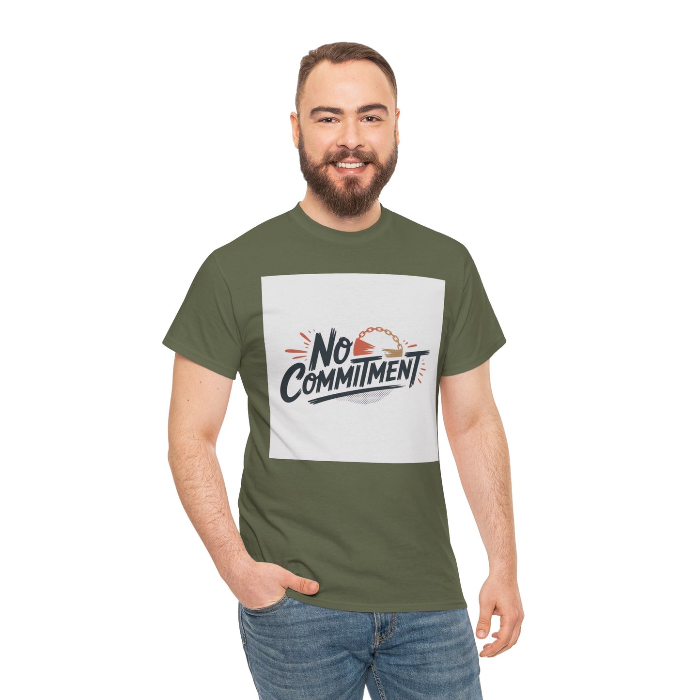 No Commitment T-Shirt — Funny Casual Graphic Tee for Dating & Freedom Lovers