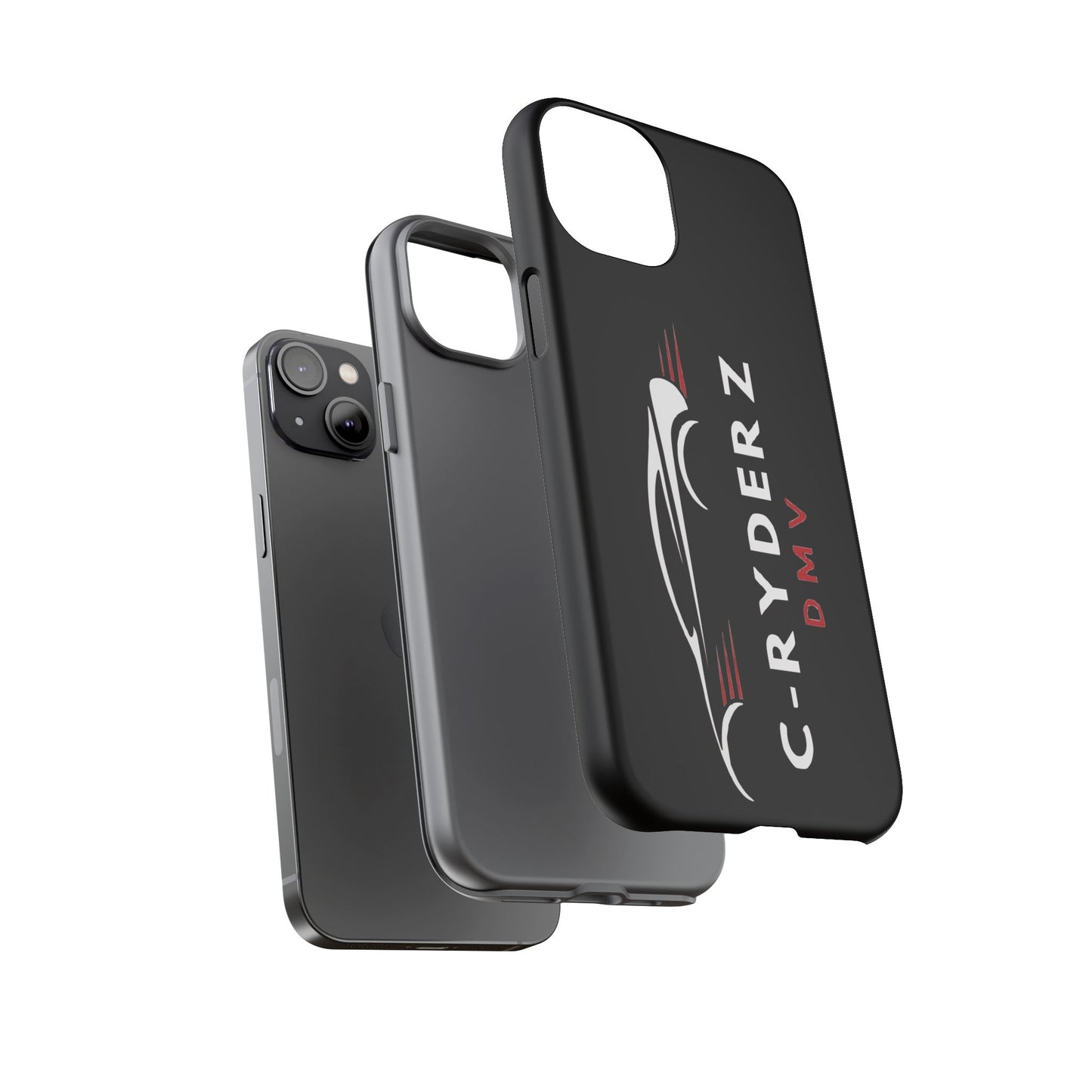 C-Ryderz DMV Black Slim Phone Case — Sporty Car Silhouette Protective Cover Printify