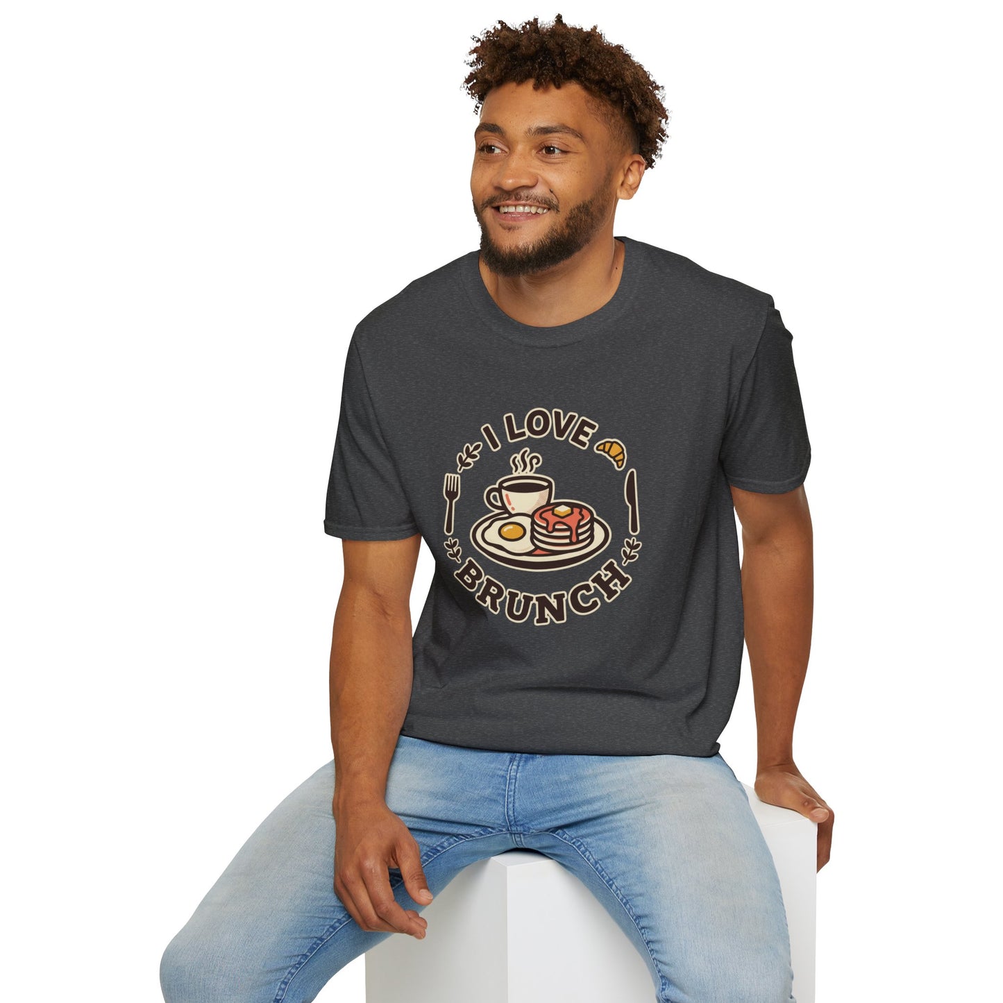 Brunch Lover T-Shirt – "I Love Brunch" Pancakes & Coffee Graphic Tee