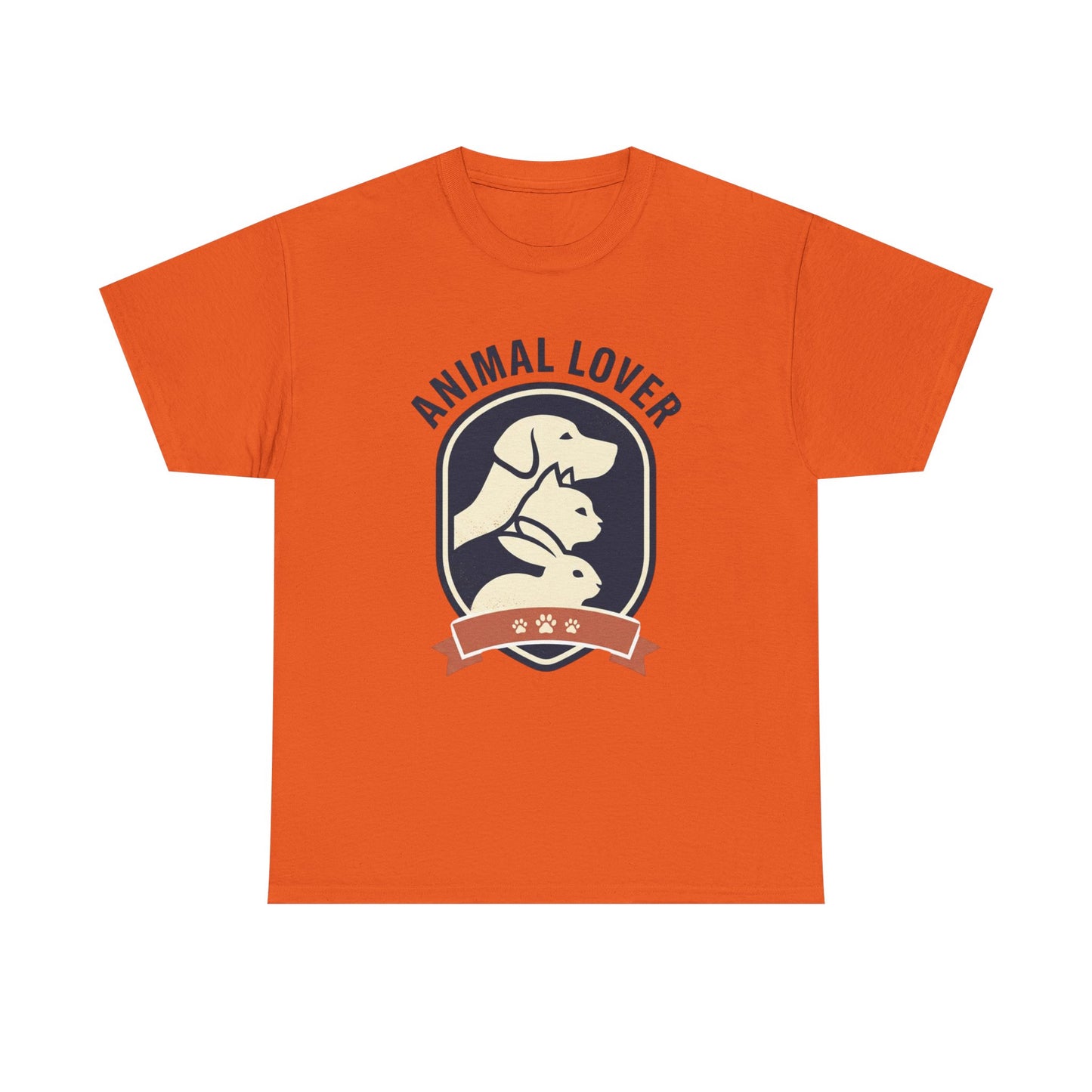 Animal Lover T-Shirt — Retro Pet Badge Tee (Dogs & Cats)
