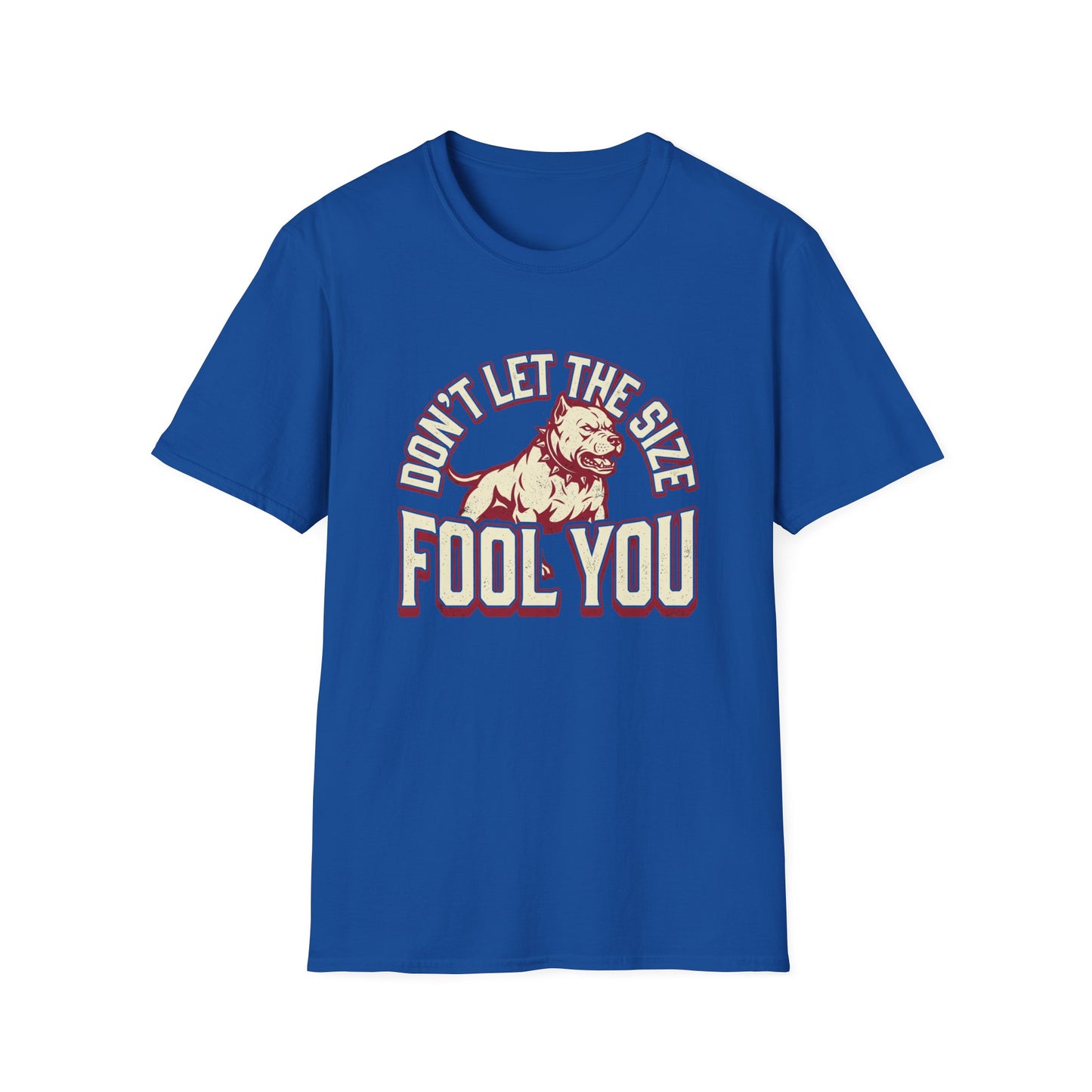 "Don’t Let The Size Fool You" Vintage Dog Tee-Pitbull Graphic T-Shirt