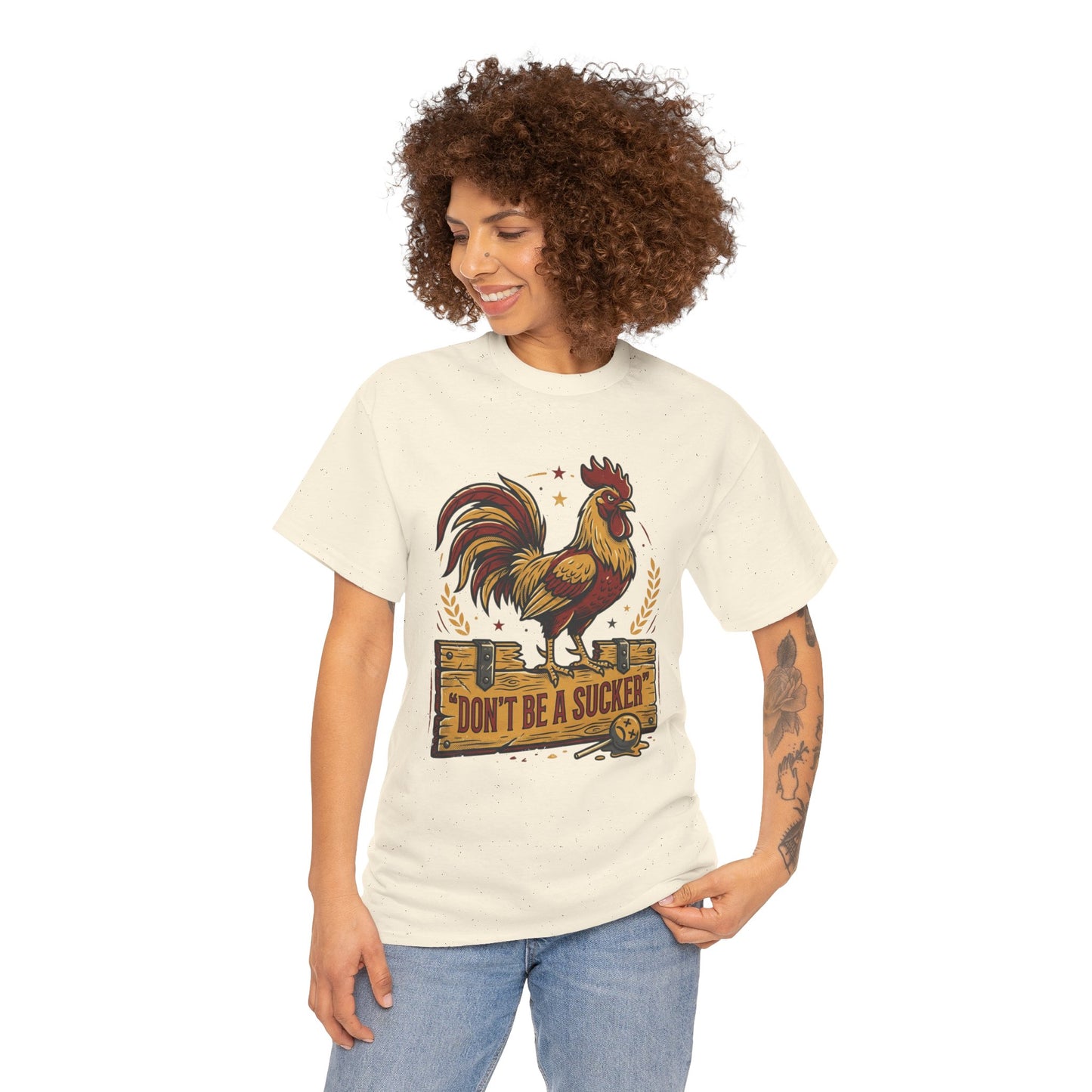 Rooster 'Don't Be a Sucker' Graphic Tee Printify