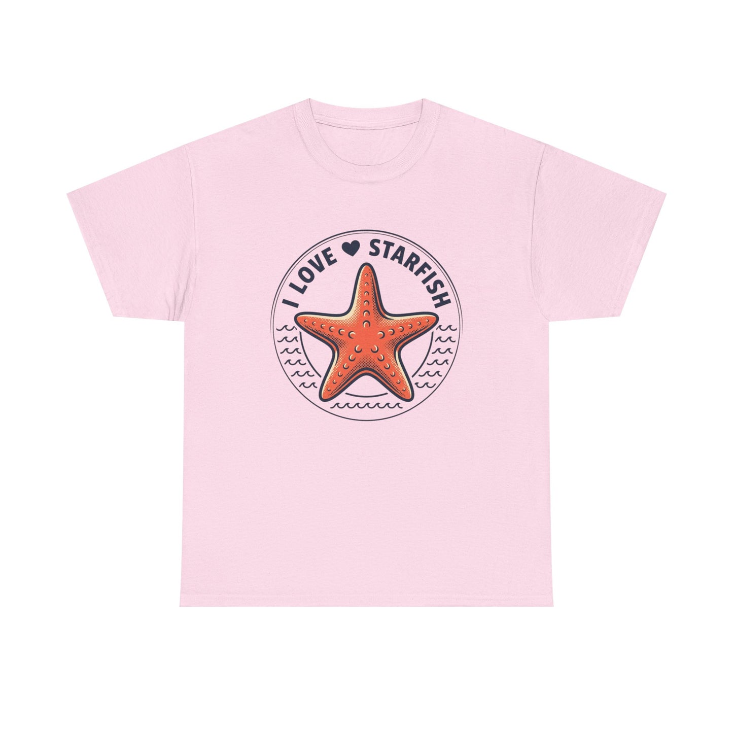 Starfish Tee — "I Love Starfish" Beach Graphic T-Shirt