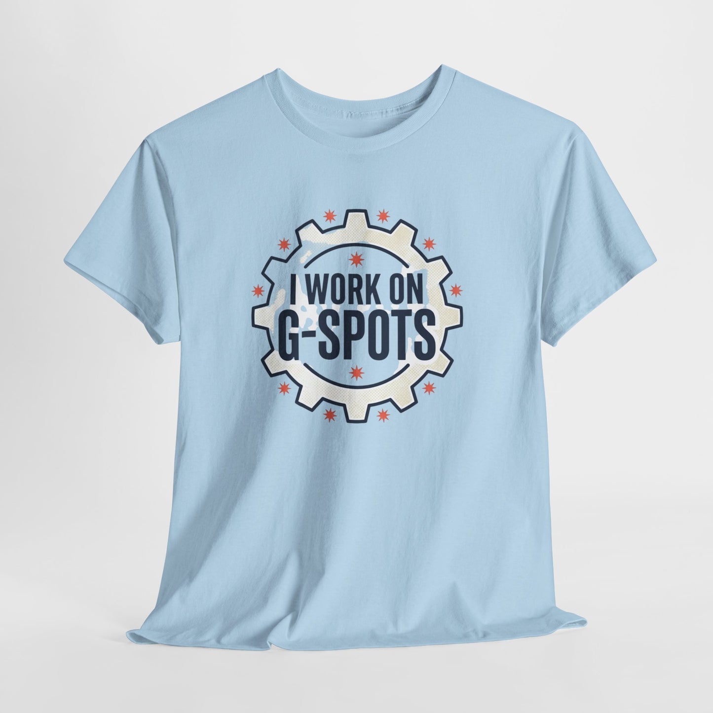 “I Work On G‑Spots” Funny Mechanical Gear Graphic Tee