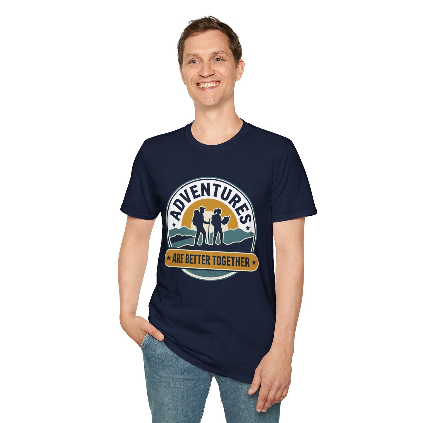Adventures Are Better Together T-Shirt — Couples Hiking Outdoor Graphic Tee