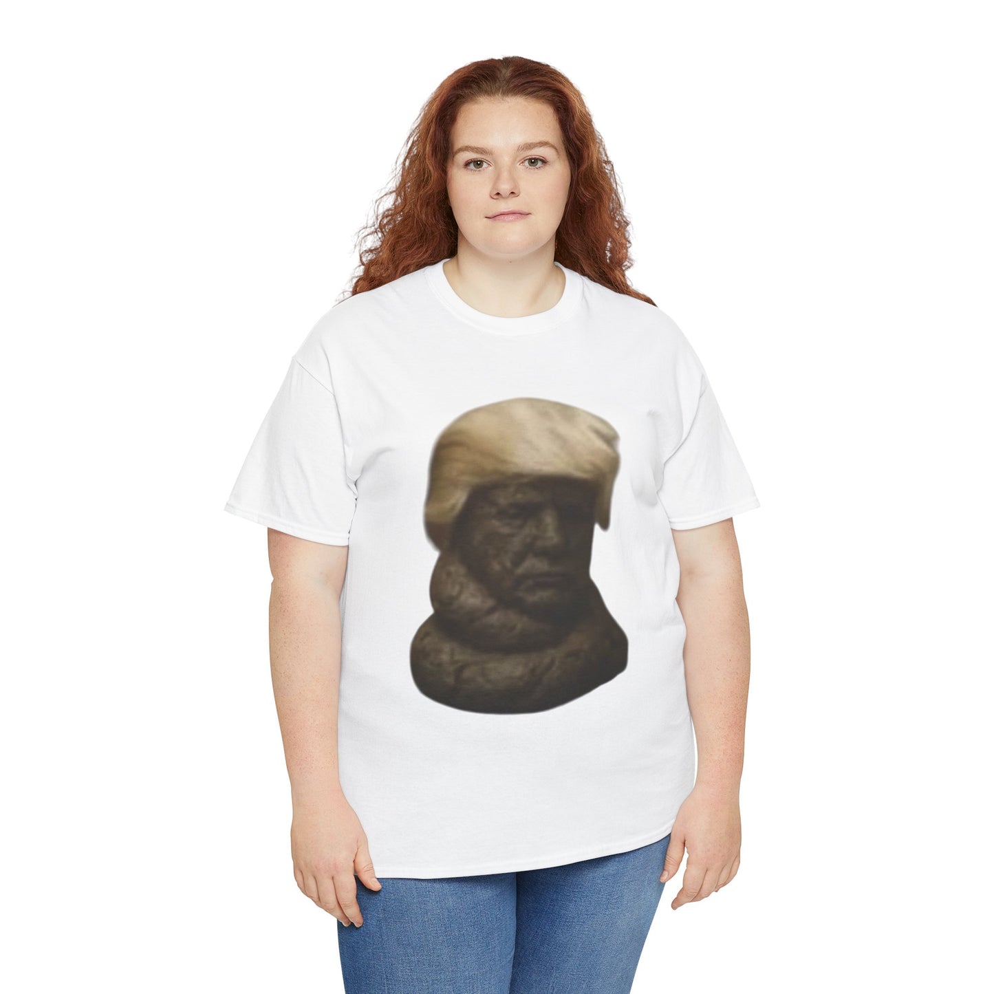 Graphic Tee — Bronze Bust Illustration T‑Shirt