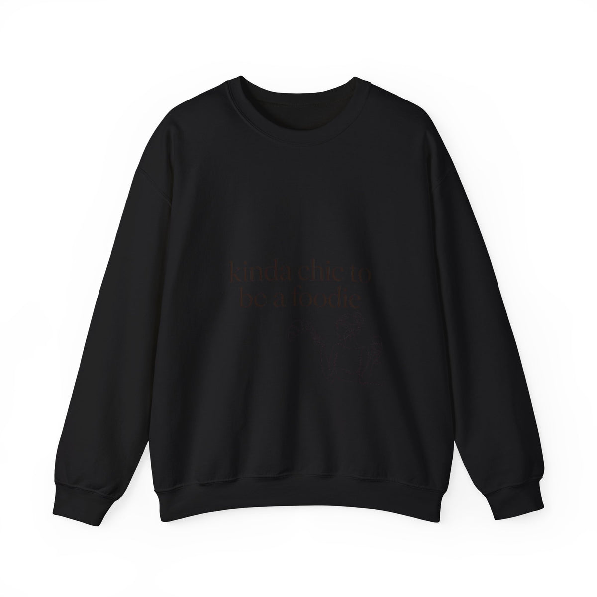 kinda chic to be a foodie Sweatshirt | minimalist line art, foodie trend