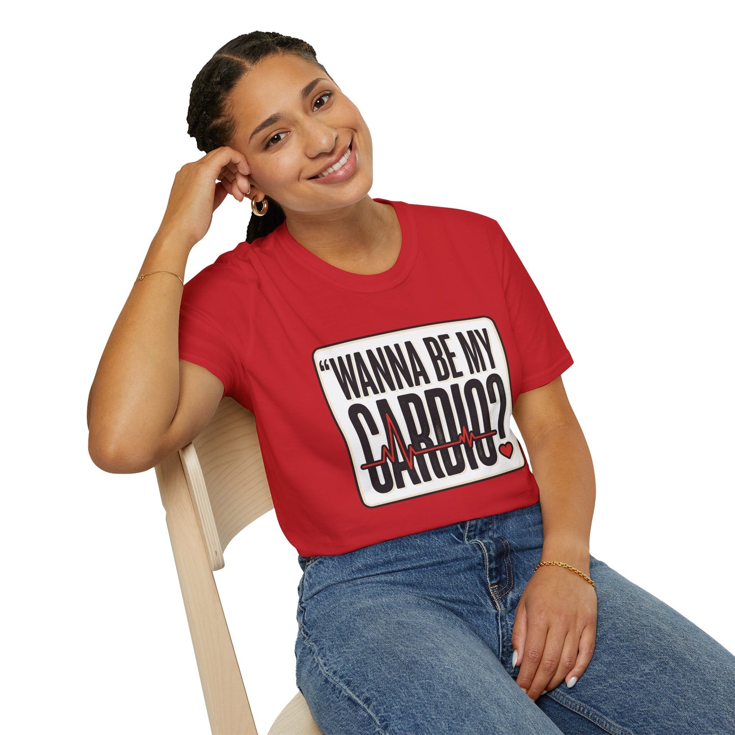 Wanna Be My Cardio? T-Shirt — Funny Fitness Graphic Tee for Gym Lovers