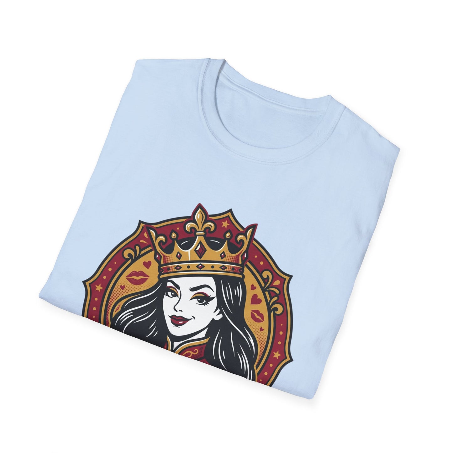 "Fellatio Queen" Retro Pinup Crown Graphic Tee Printify