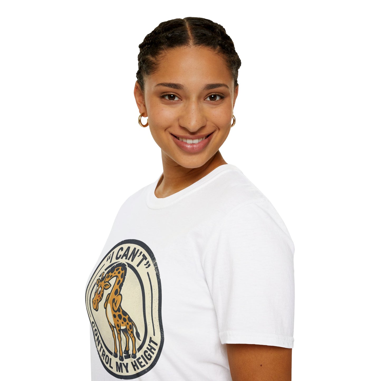 Giraffe 'I Can't Control My Height' T-Shirt