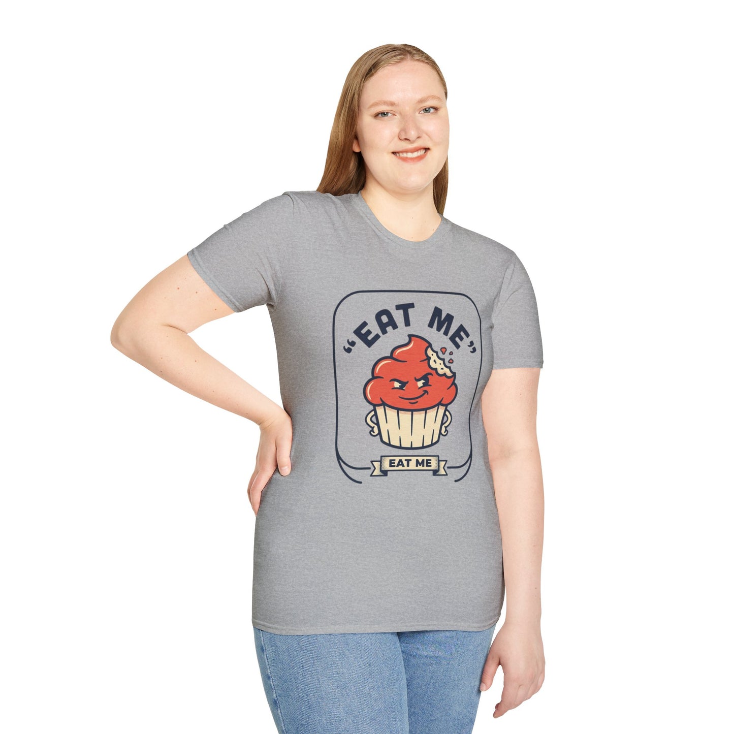 Cupcake Graphic T-Shirt — "Eat Me" Retro Dessert Tee