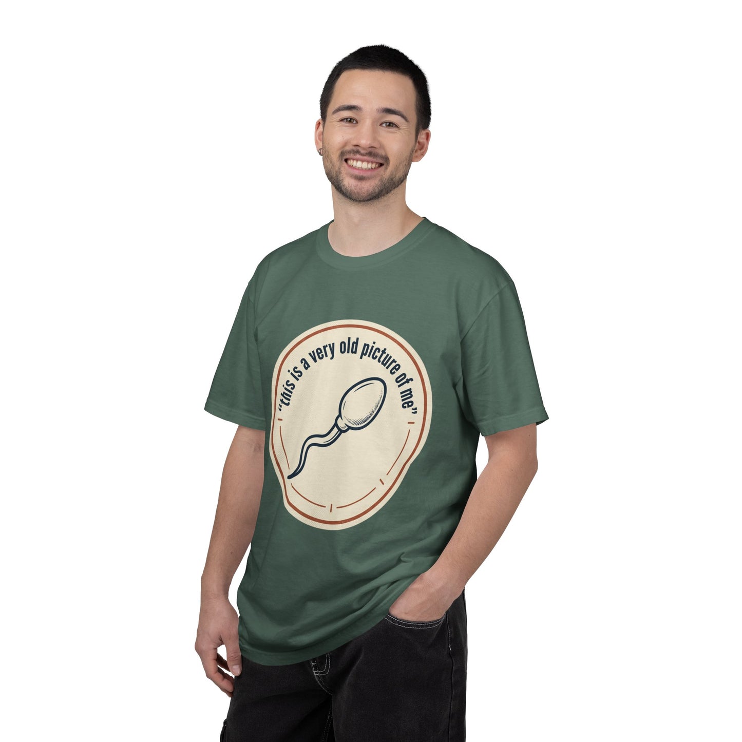 Vintage Sperm Graphic T-Shirt — "this is a very old picture of me"