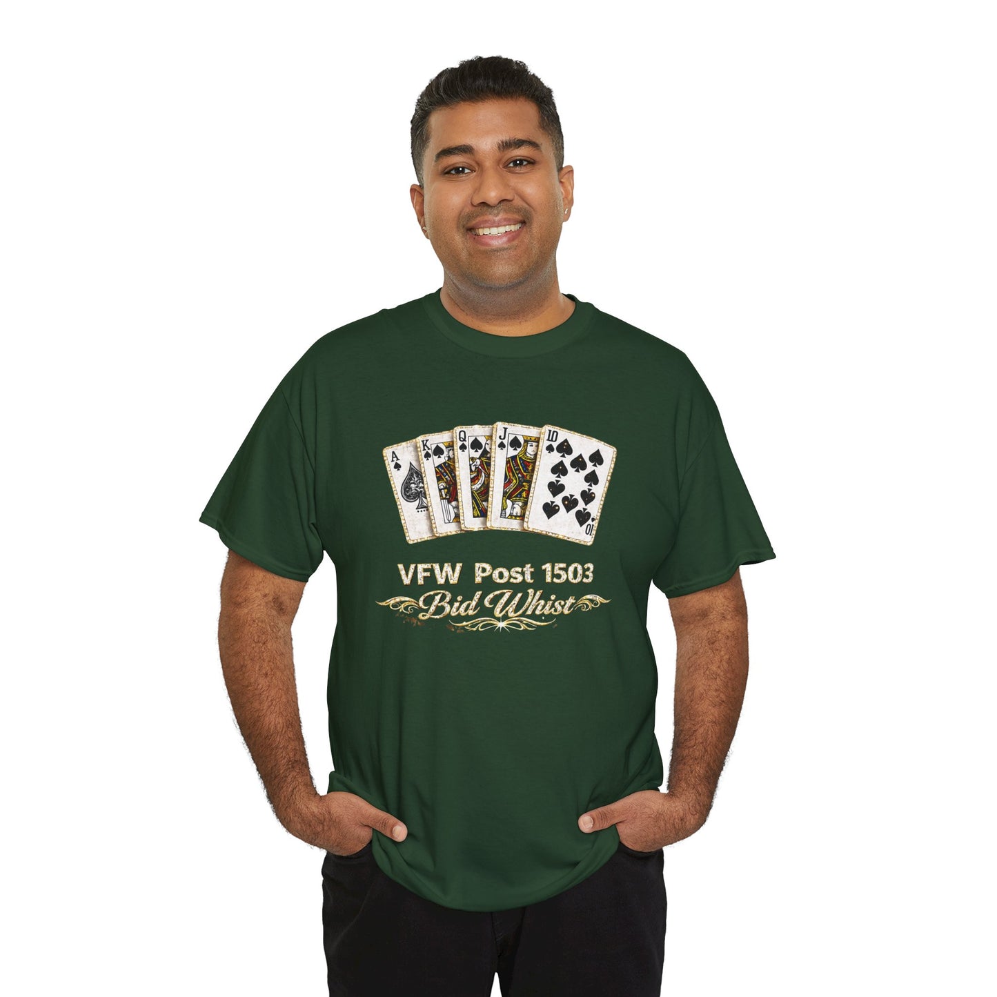 Veterans VFW Poker Night Tee – "VFW Post 1503" Playing Cards Design