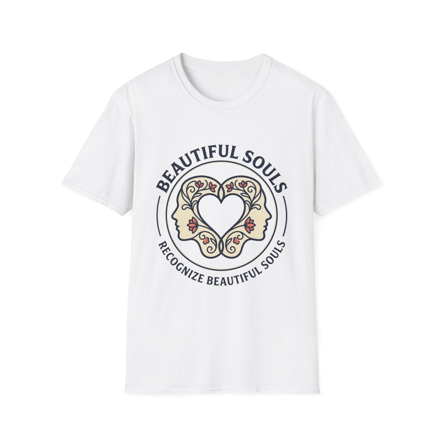 Beautiful Souls Graphic T-Shirt — "Beautiful Souls" Heart Floral Tee