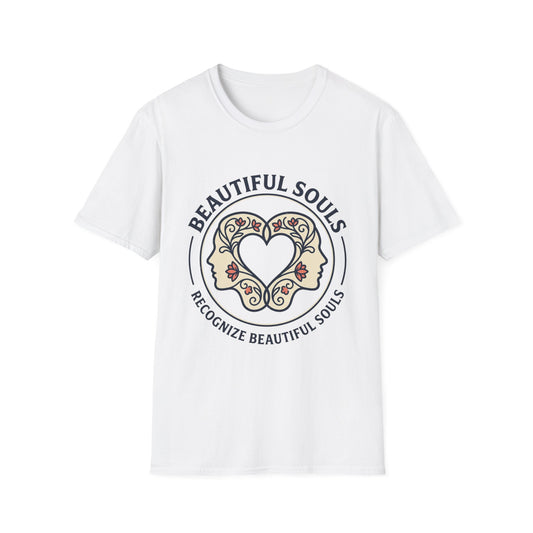 Beautiful Souls Graphic T-Shirt — "Beautiful Souls" Heart Floral Tee