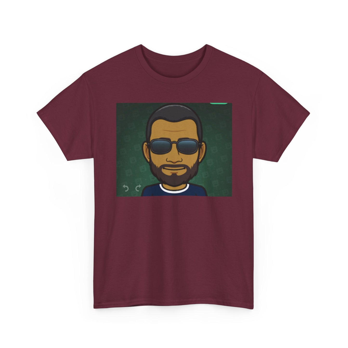 Bitmoji Portrait Tee — Cool Sunglasses Avatar Graphic T-Shirt Printify
