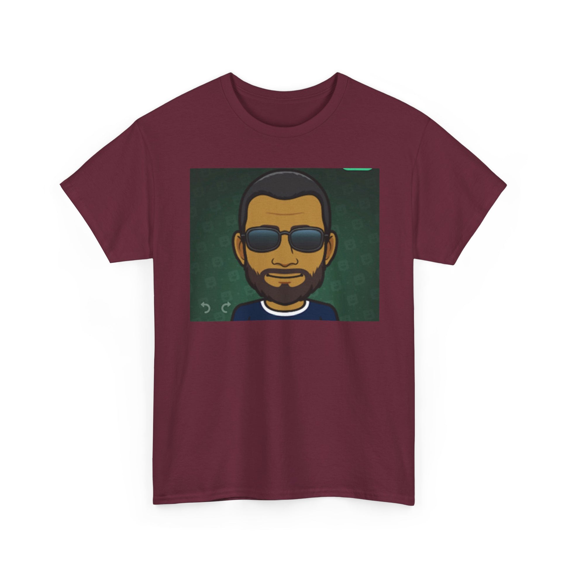 Bitmoji Portrait Tee — Cool Sunglasses Avatar Graphic T-Shirt Printify