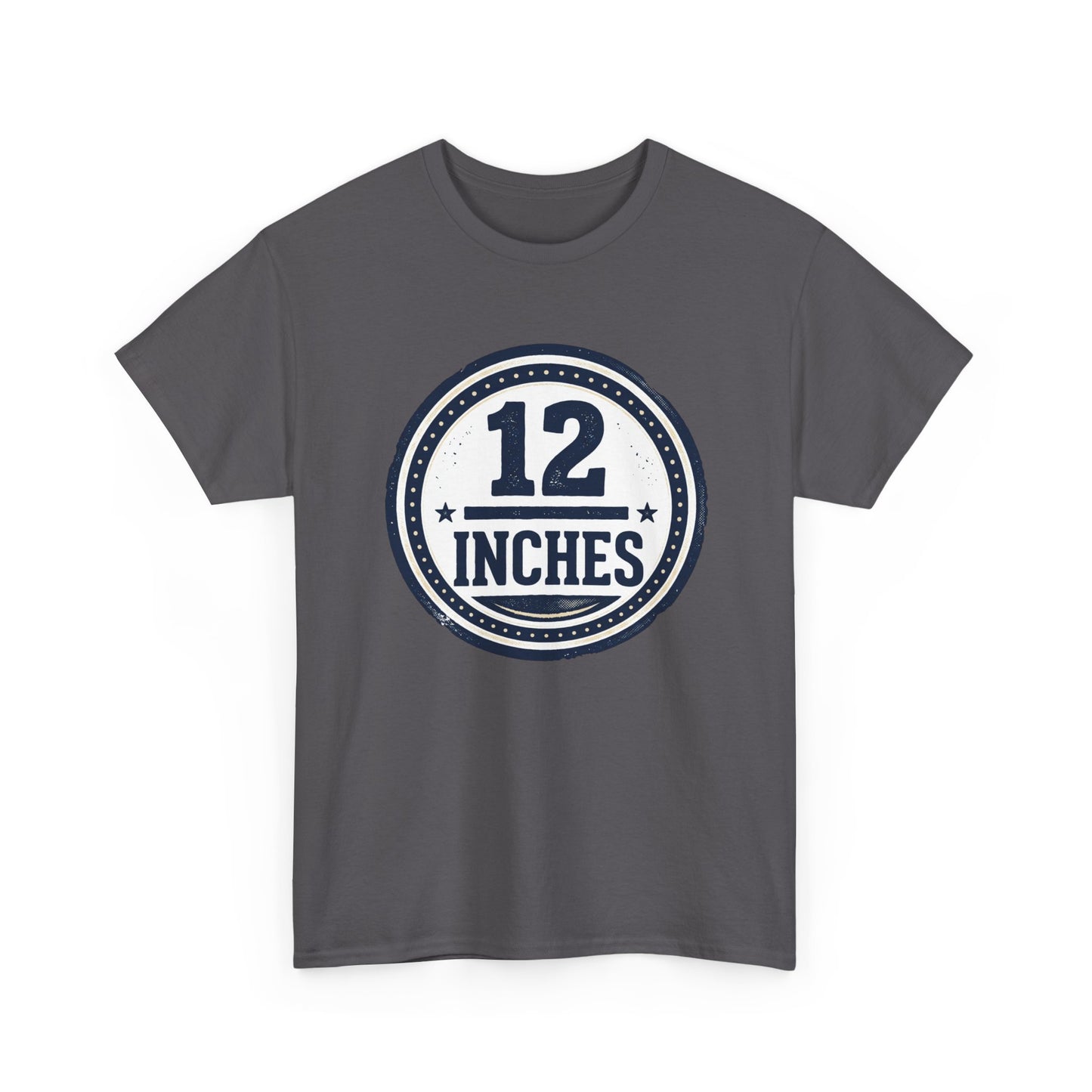 12 Inches Badge T-Shirt — Vintage Stamp Graphic Tee