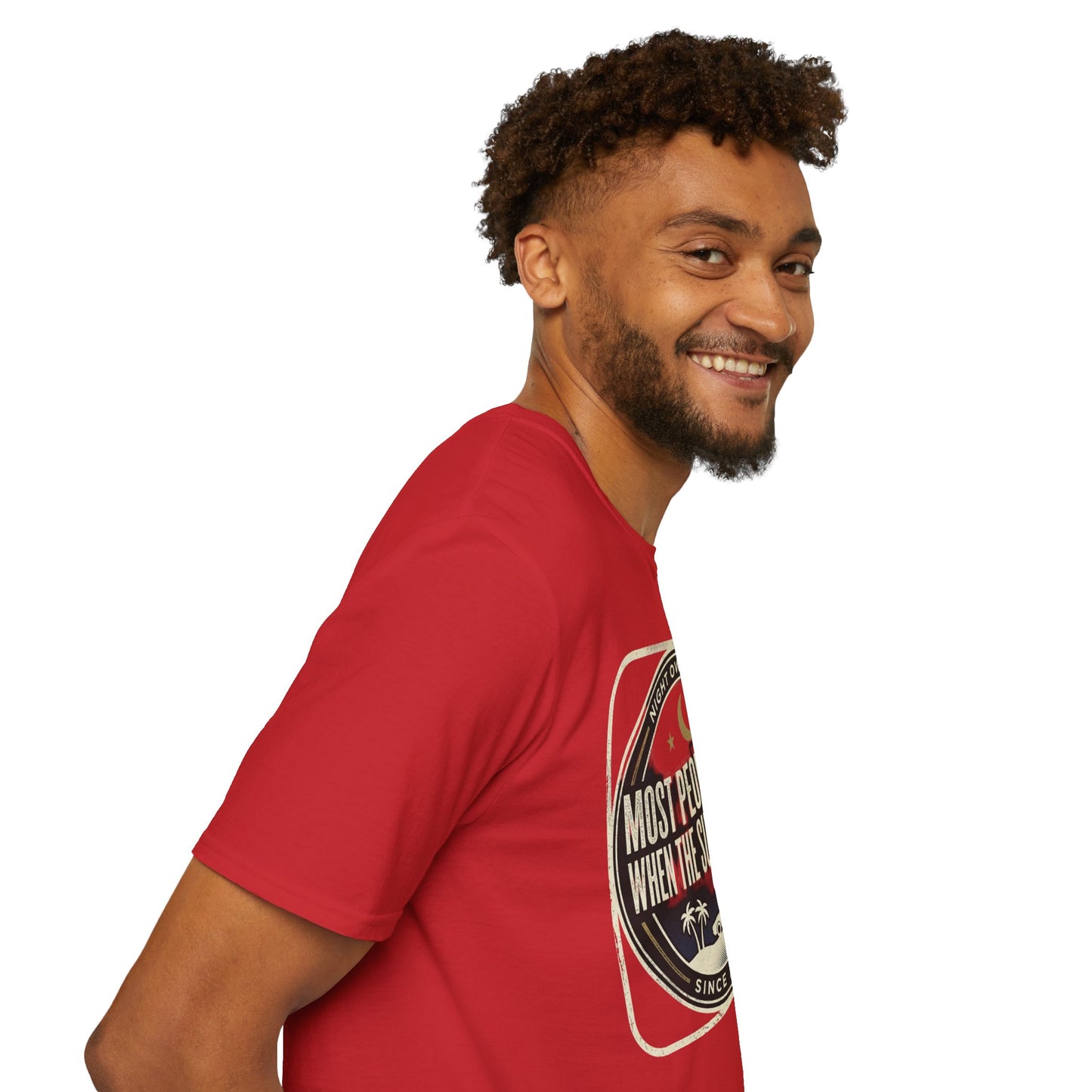 “Most People Cheat When The Sun Goes Down” Vintage Graphic Tee-Night Owl T-Shirt