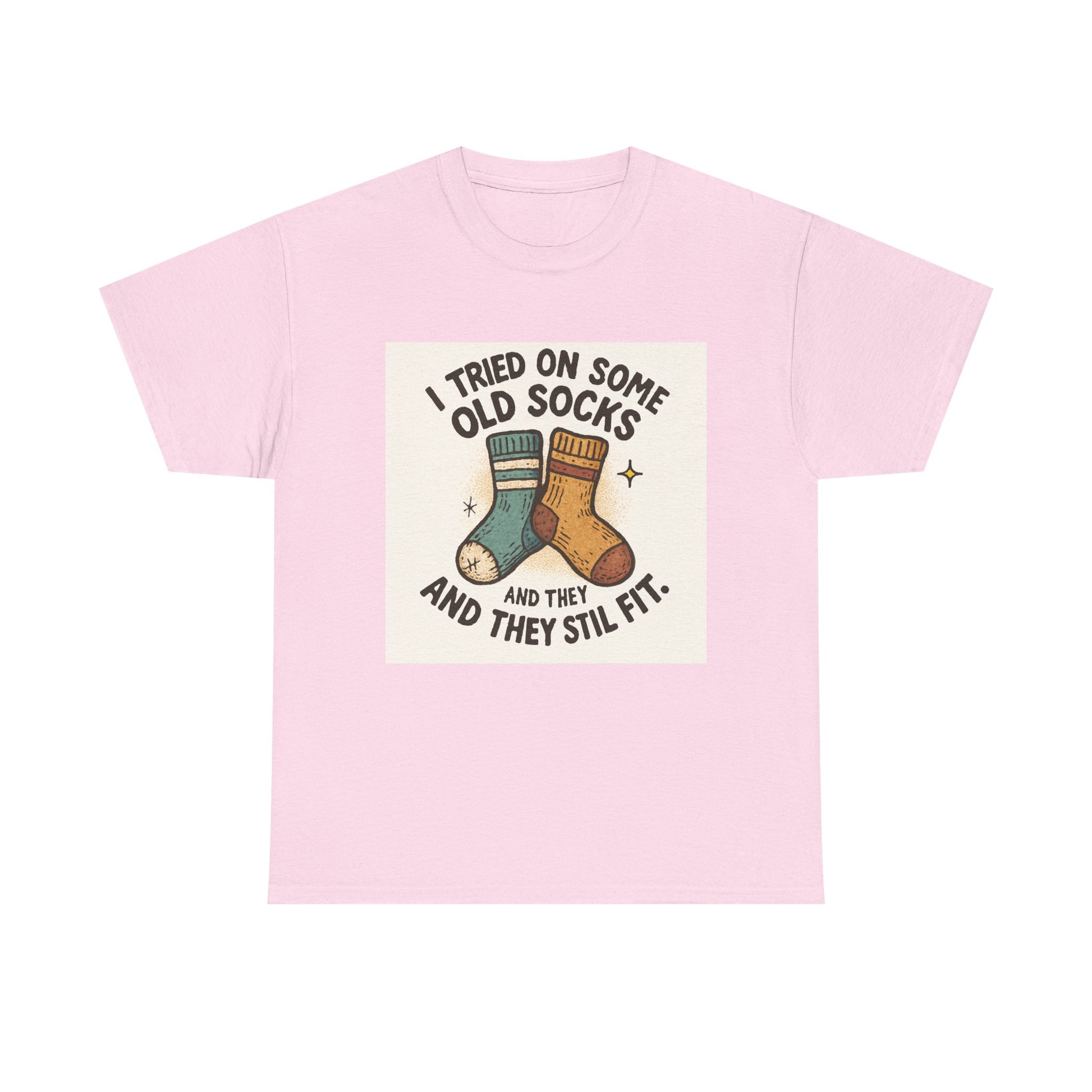 Funny Socks T-Shirt – “I Tried On Some Old Socks and They Still Fit” Graphic Tee Printify