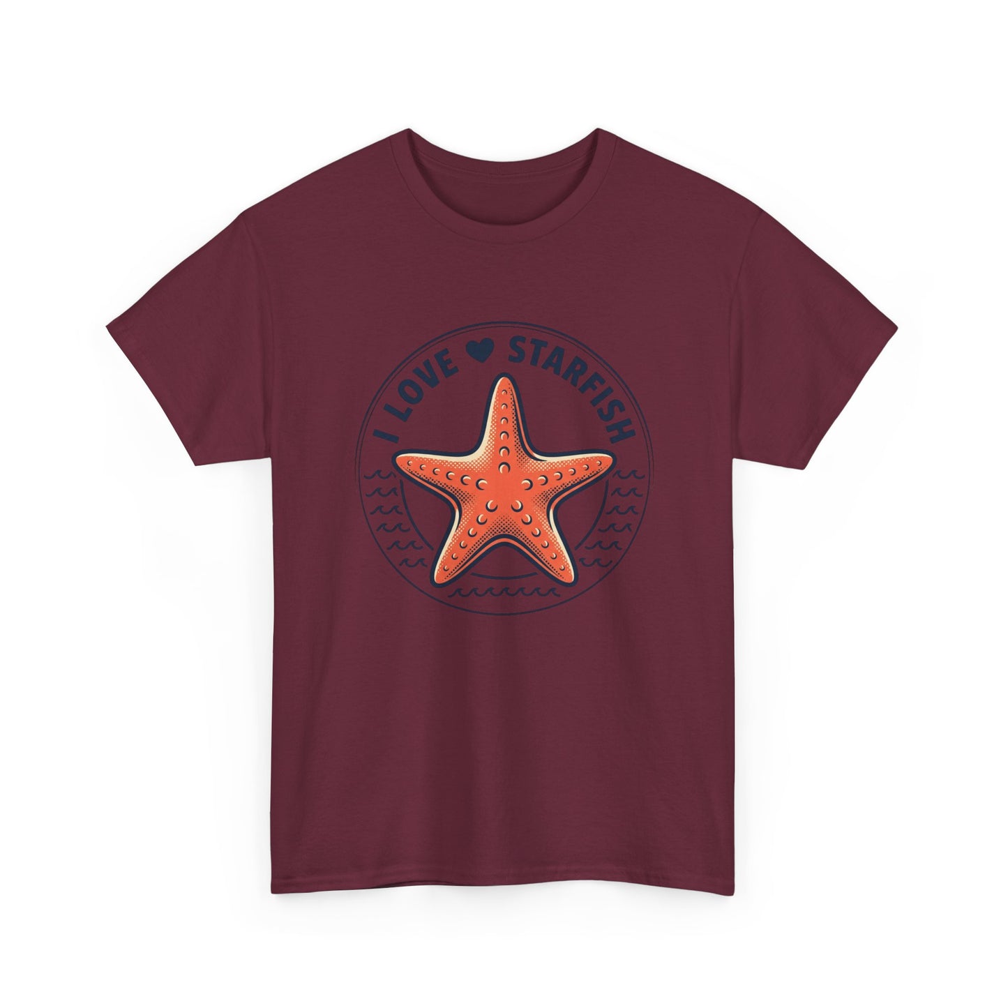 Starfish Tee — "I Love Starfish" Beach Graphic T-Shirt