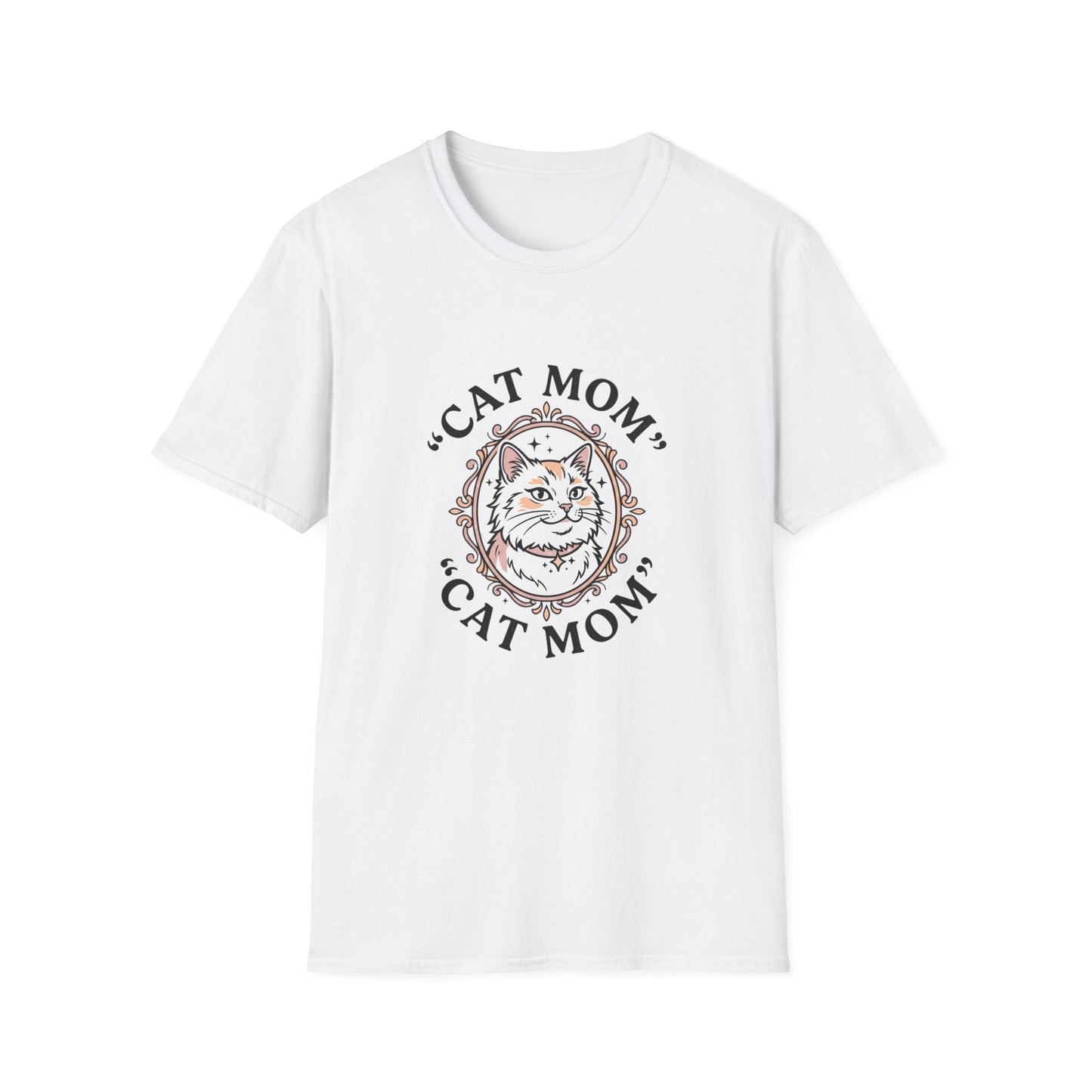 Cat Mom T-Shirt — Cute Vintage Cat Portrait Tee for Cat Lovers